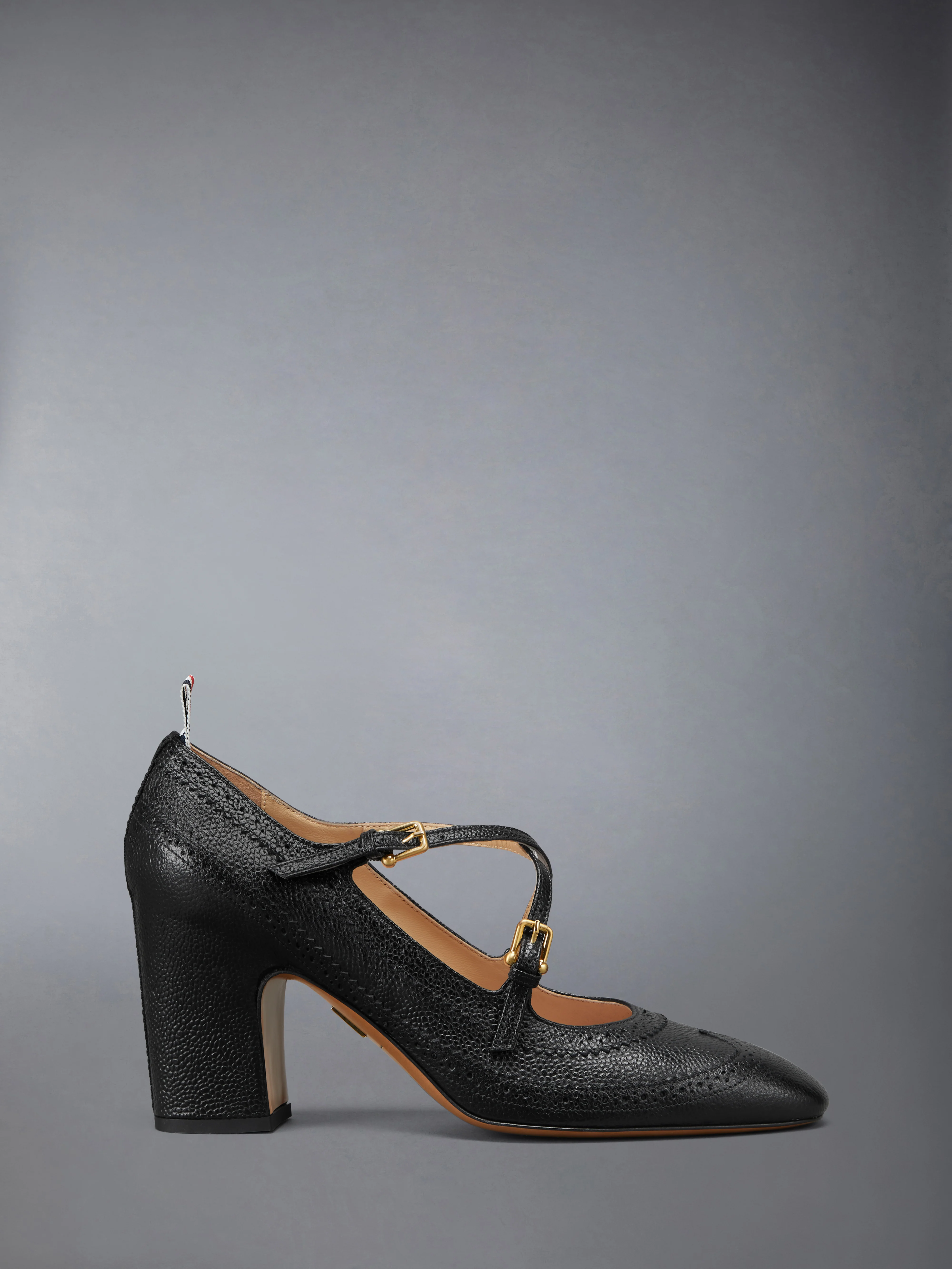 PEBBLE GRAIN CRISS CROSS THOM JOHN 75MM HEEL