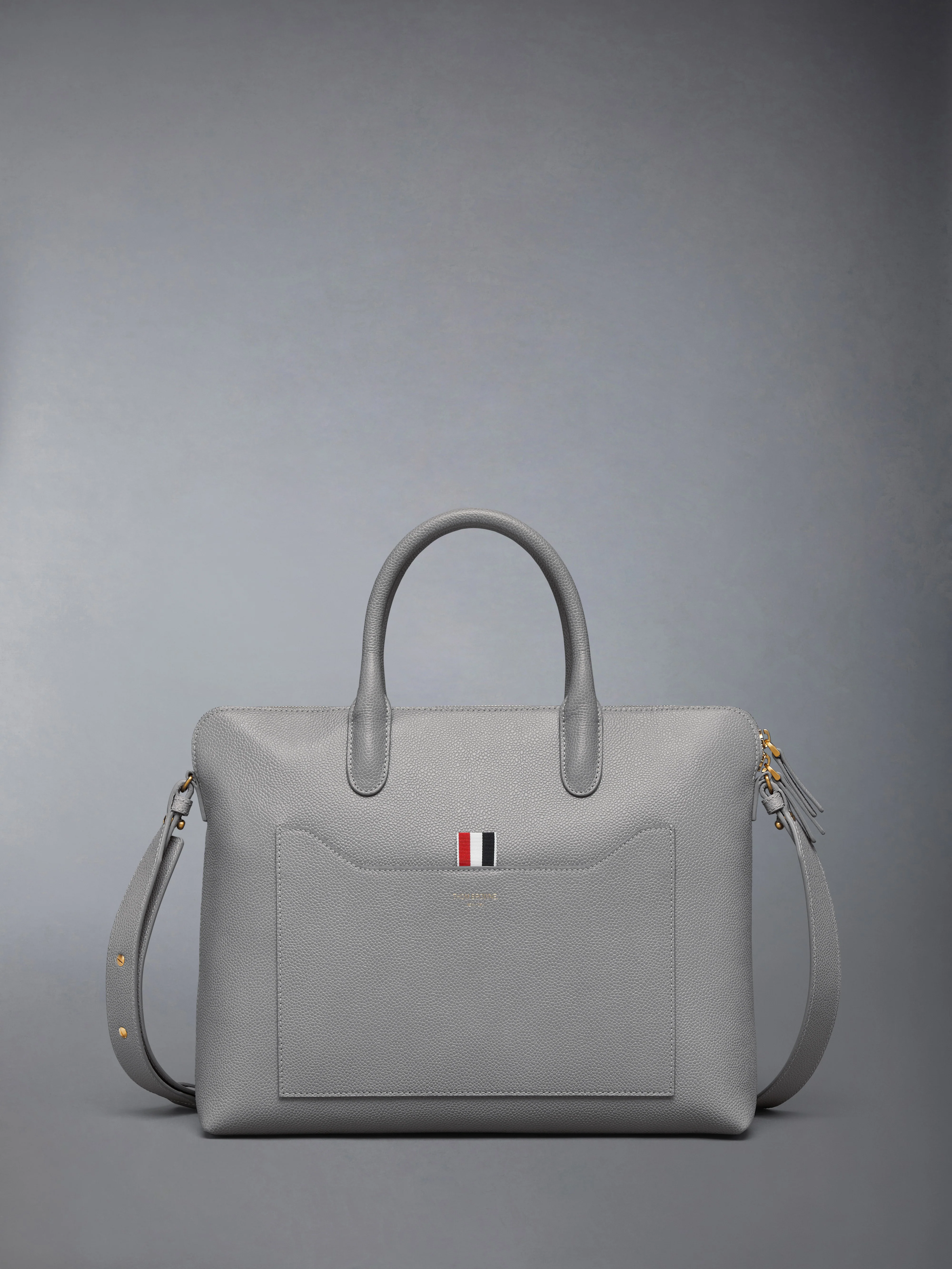 PEBBLE GRAIN SLIM BRIEFCASE