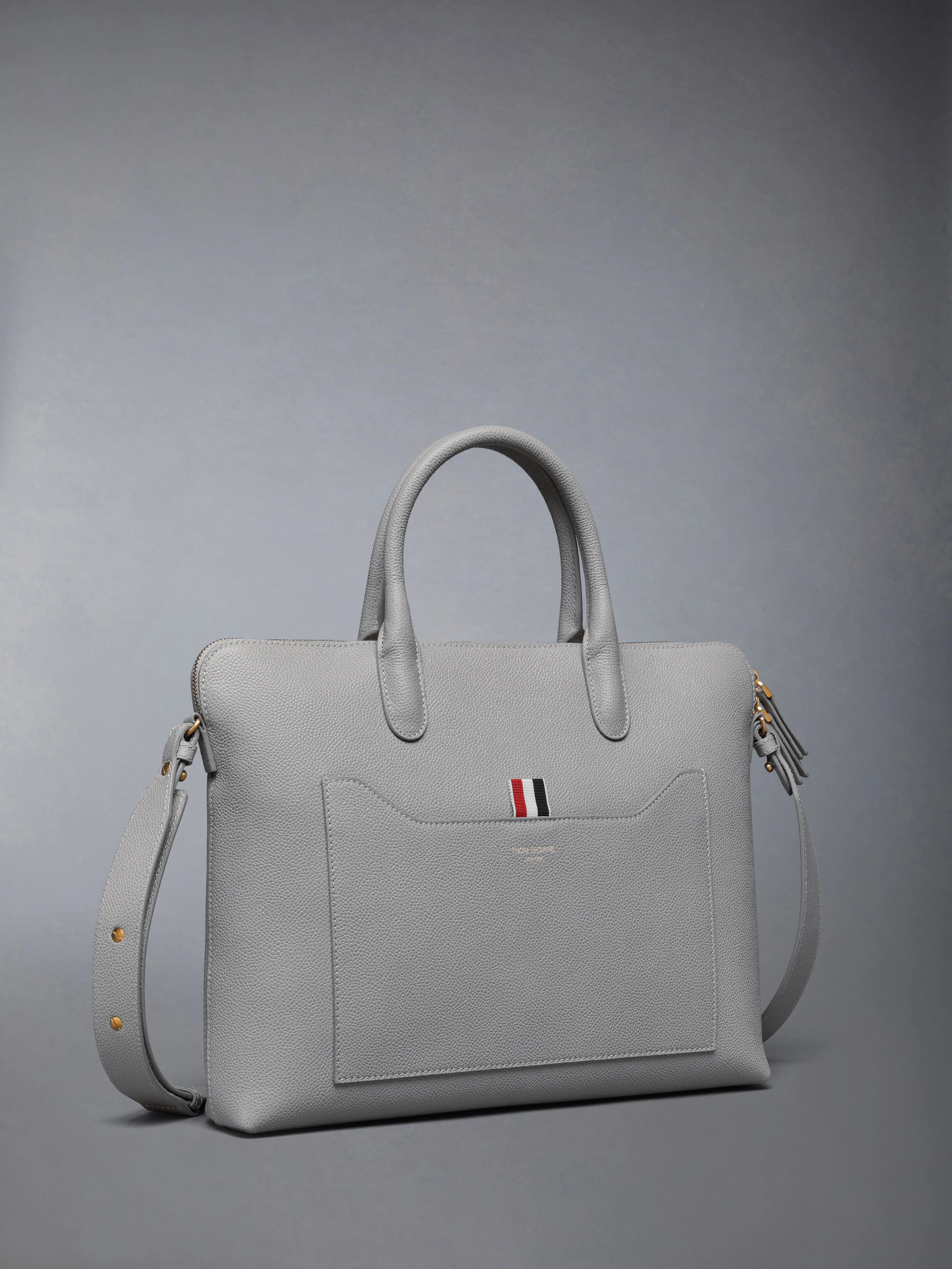 PEBBLE GRAIN SLIM BRIEFCASE