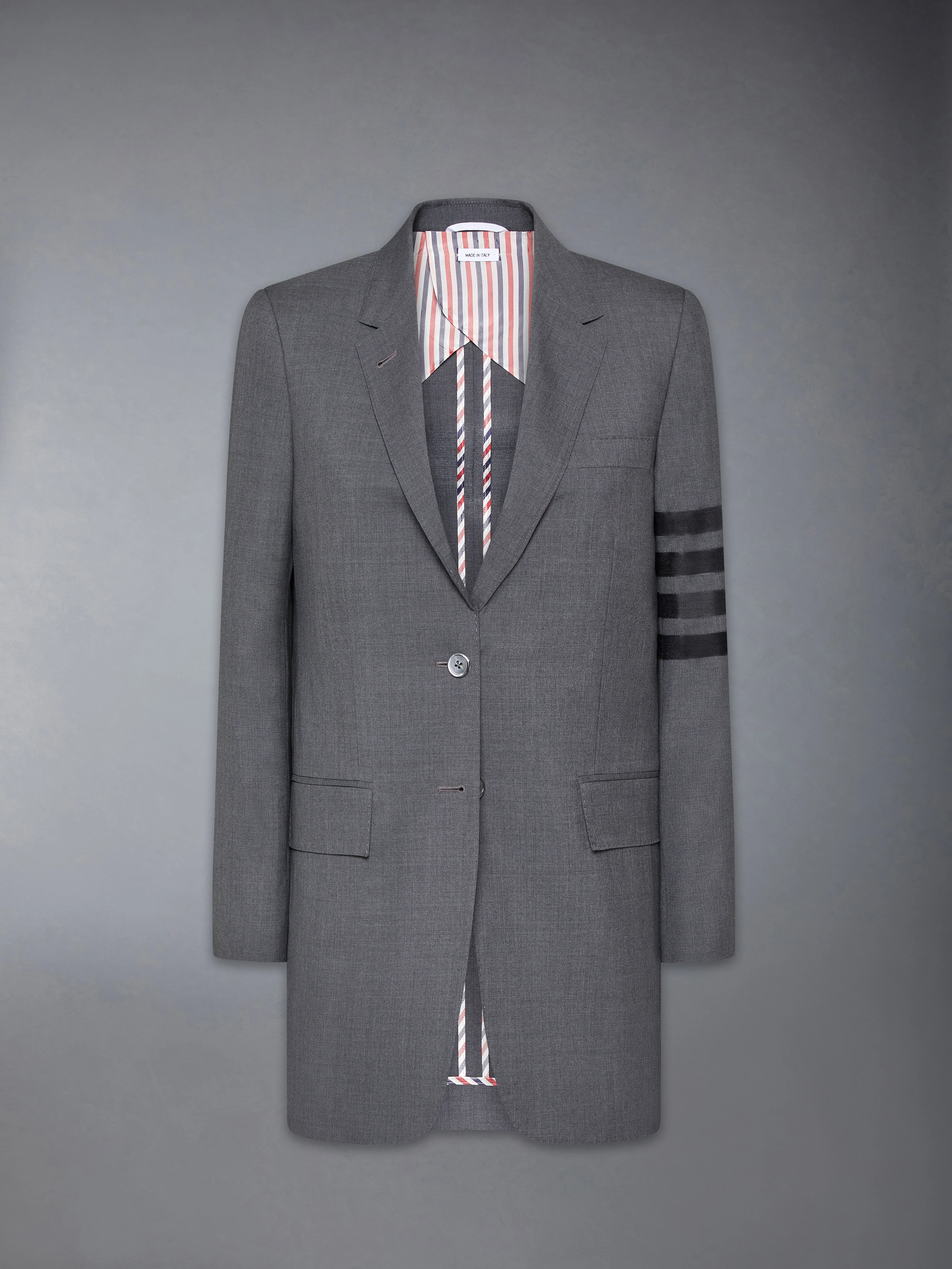 PLAIN WEAVE 4-BAR ELONGATED CLASSIC SPORT COAT