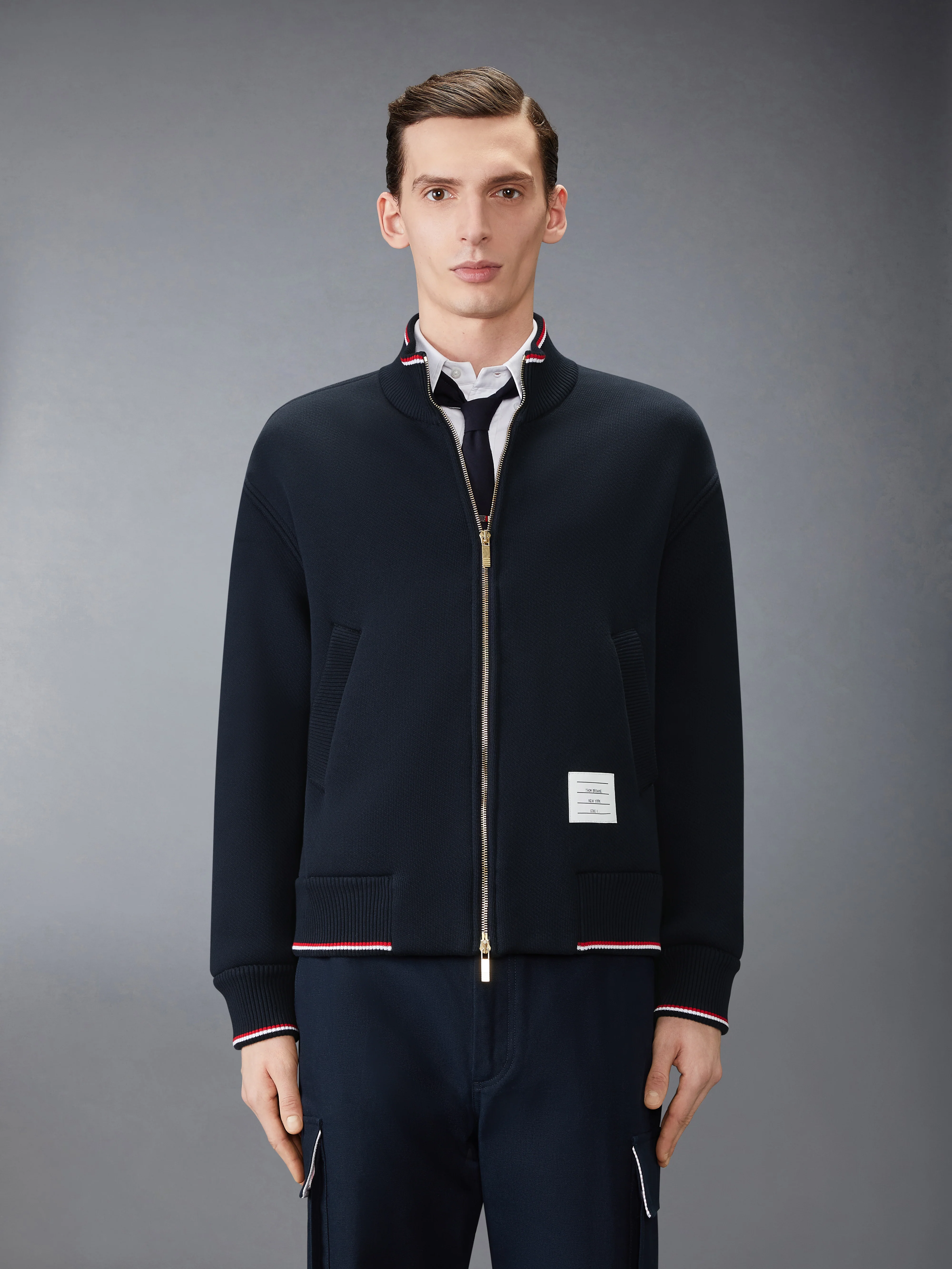 LOOPBACK OVERSIZED RWB STRIPE JACKET