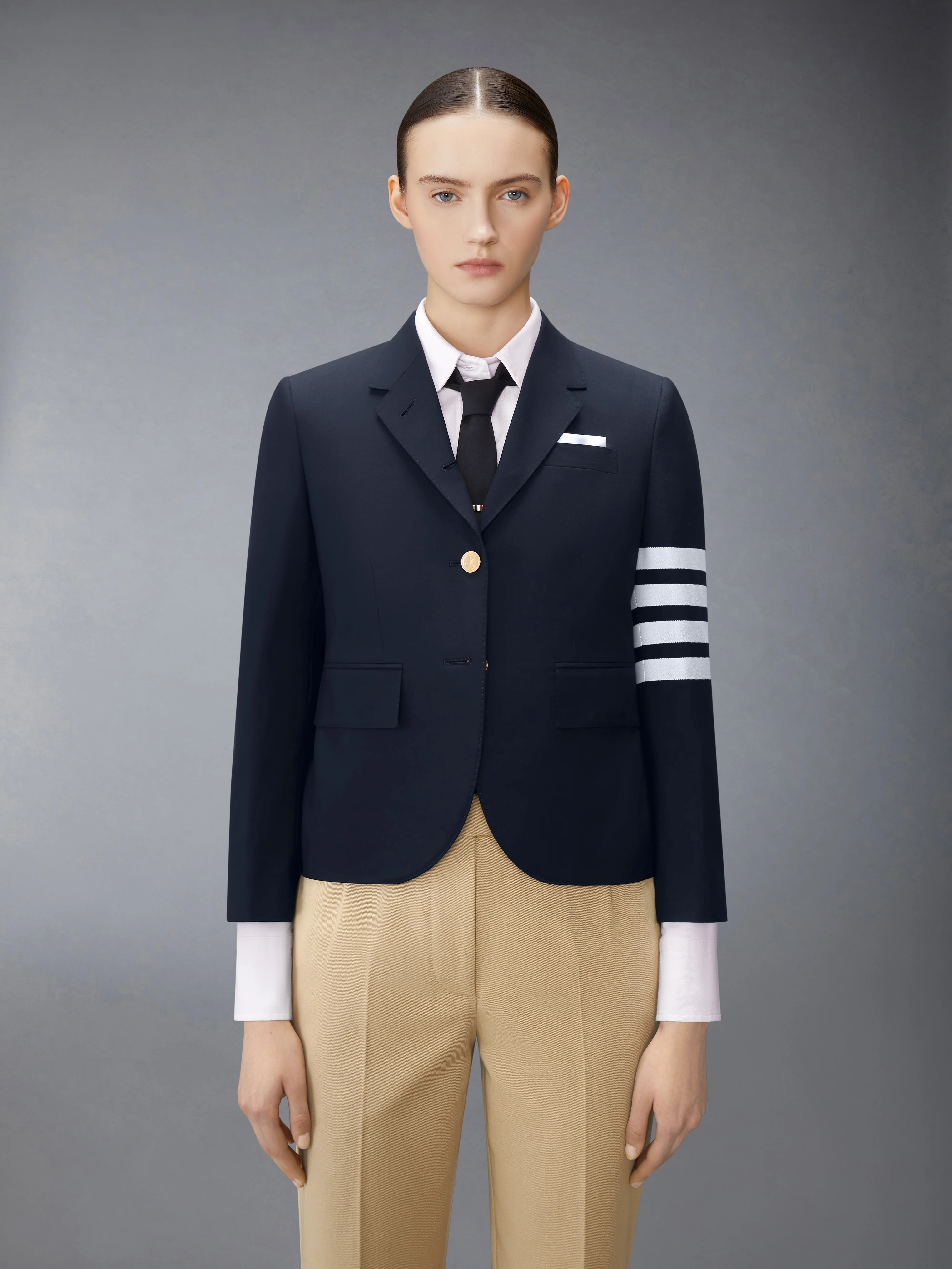 PLAIN WEAVE 4-BAR HIGH ARMHOLE SPORT COAT