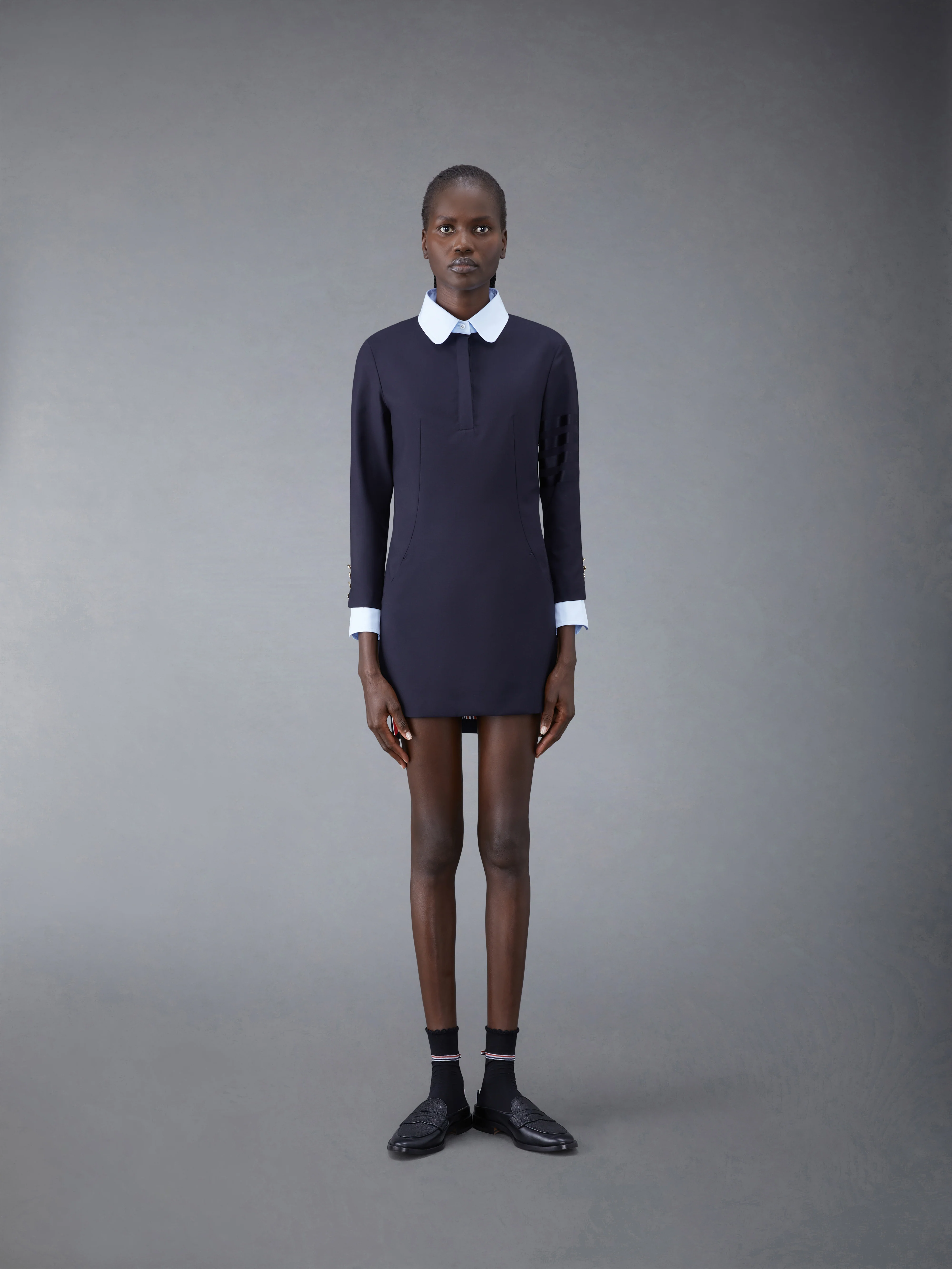 Plain Weave 4-Bar Seamed Sport Coat Dress
