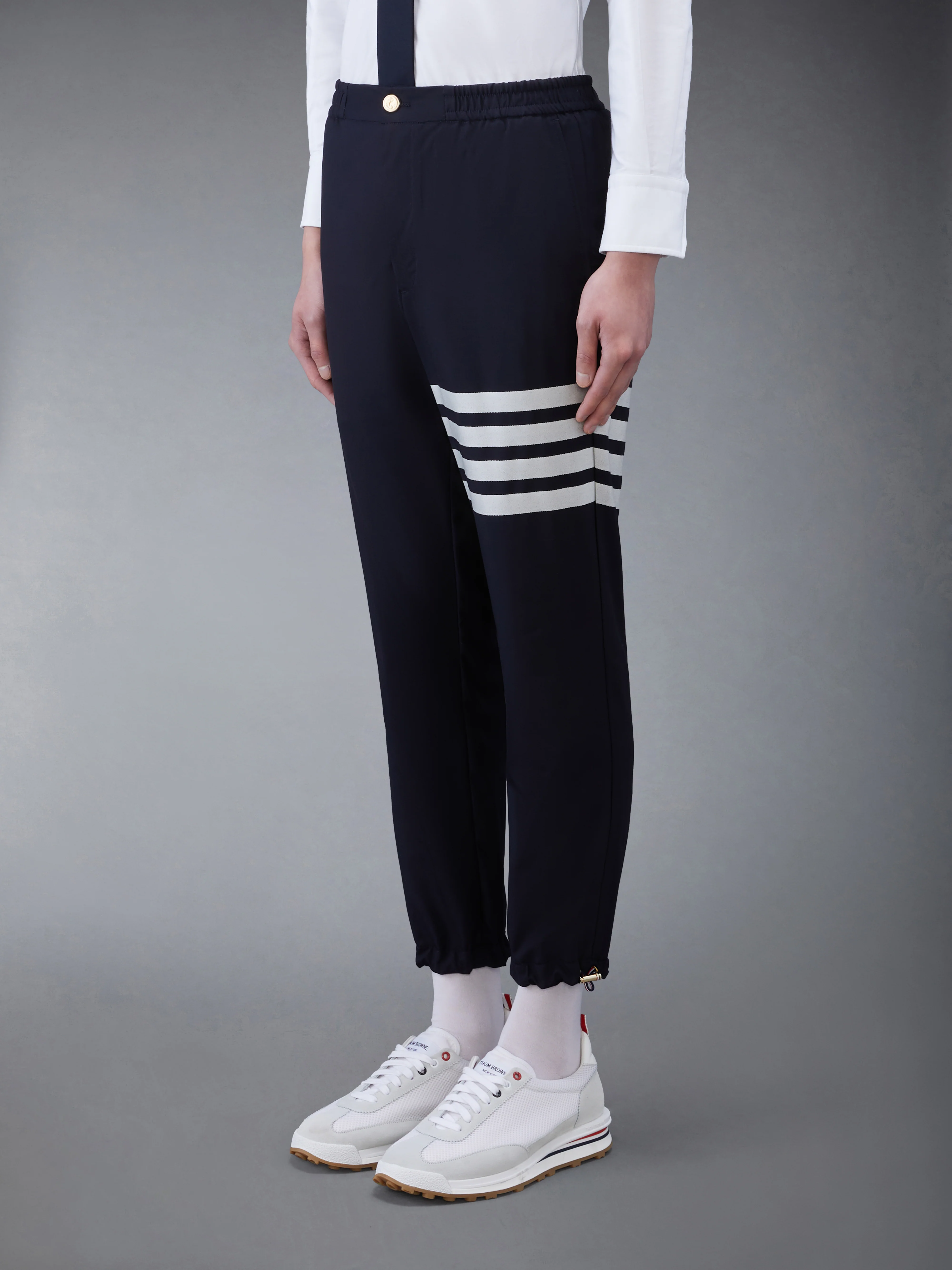 PLAIN WEAVE 4-BAR TRACK TROUSER