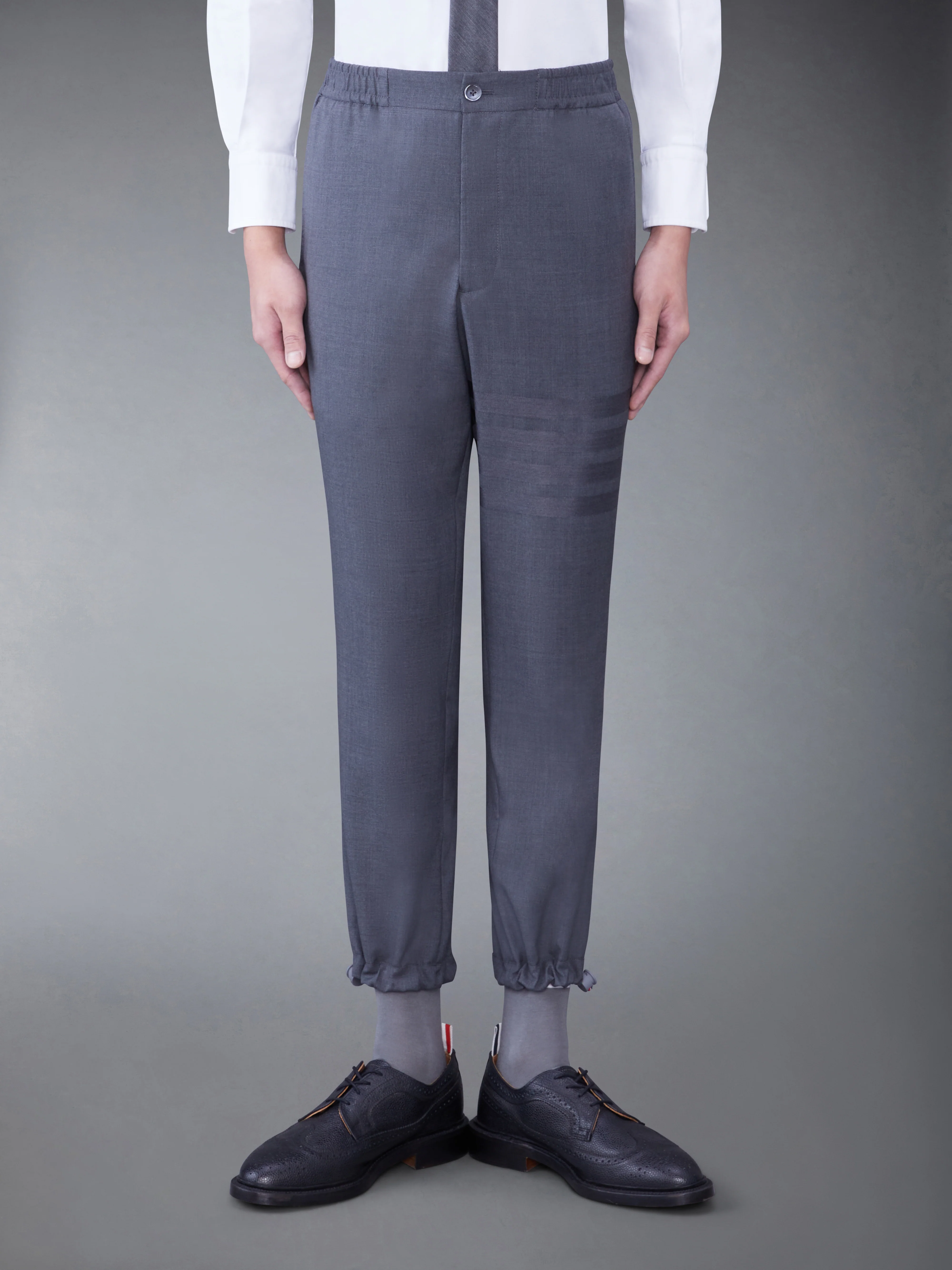 PLAIN WEAVE 4-BAR TRACK TROUSER