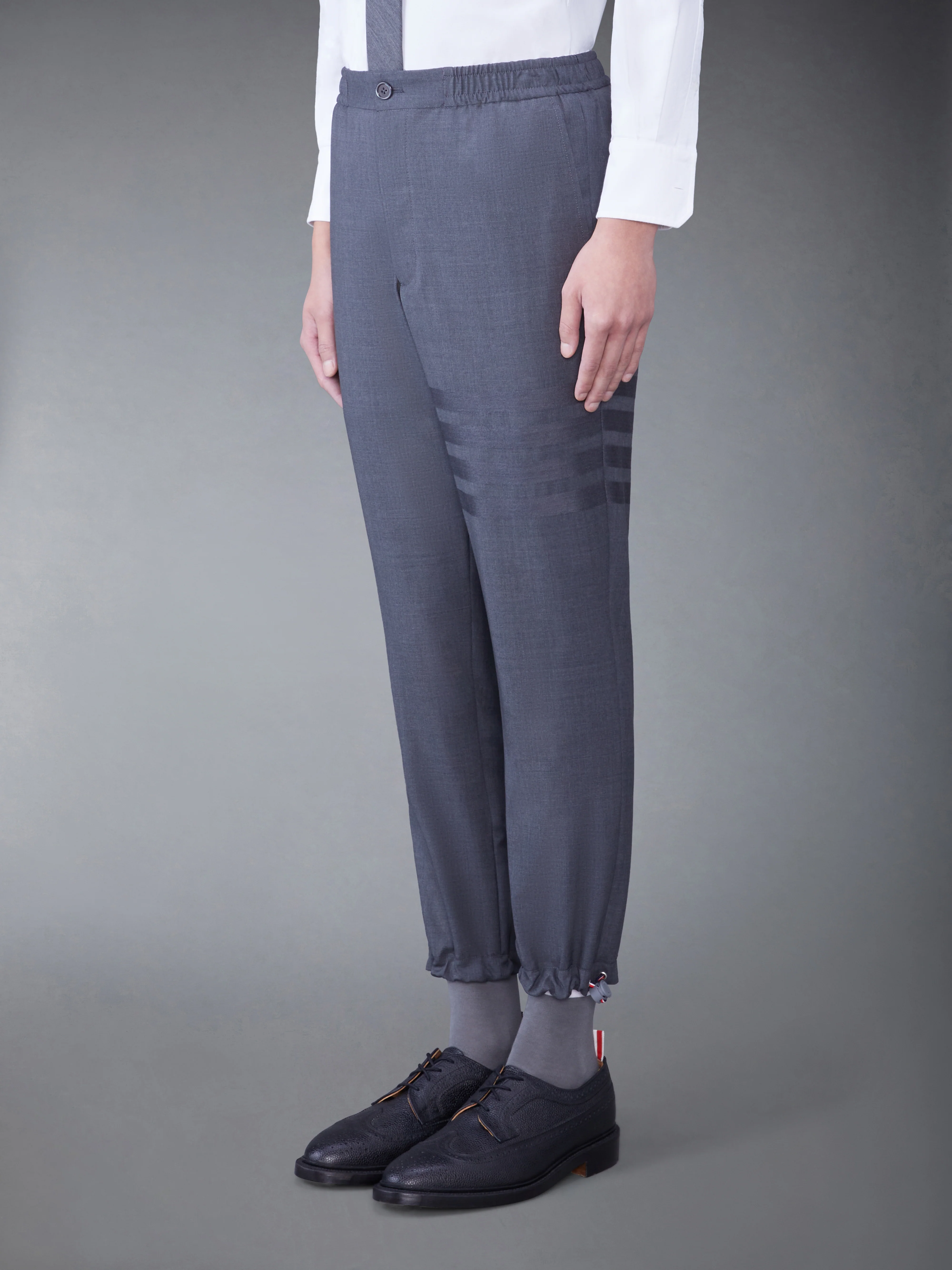 PLAIN WEAVE 4-BAR TRACK TROUSER
