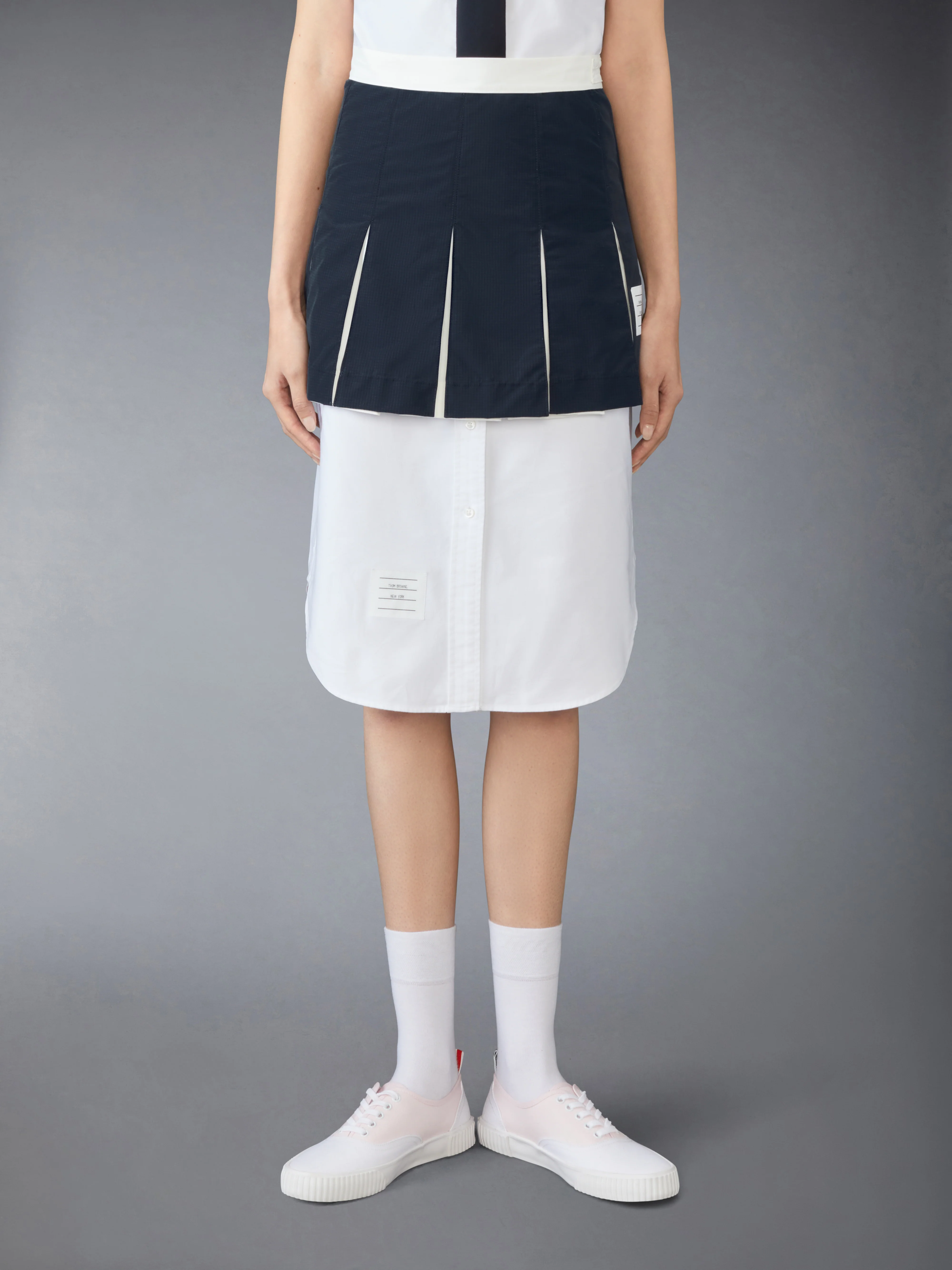 RIPSTOP BOX PLEAT MINI SKIRT