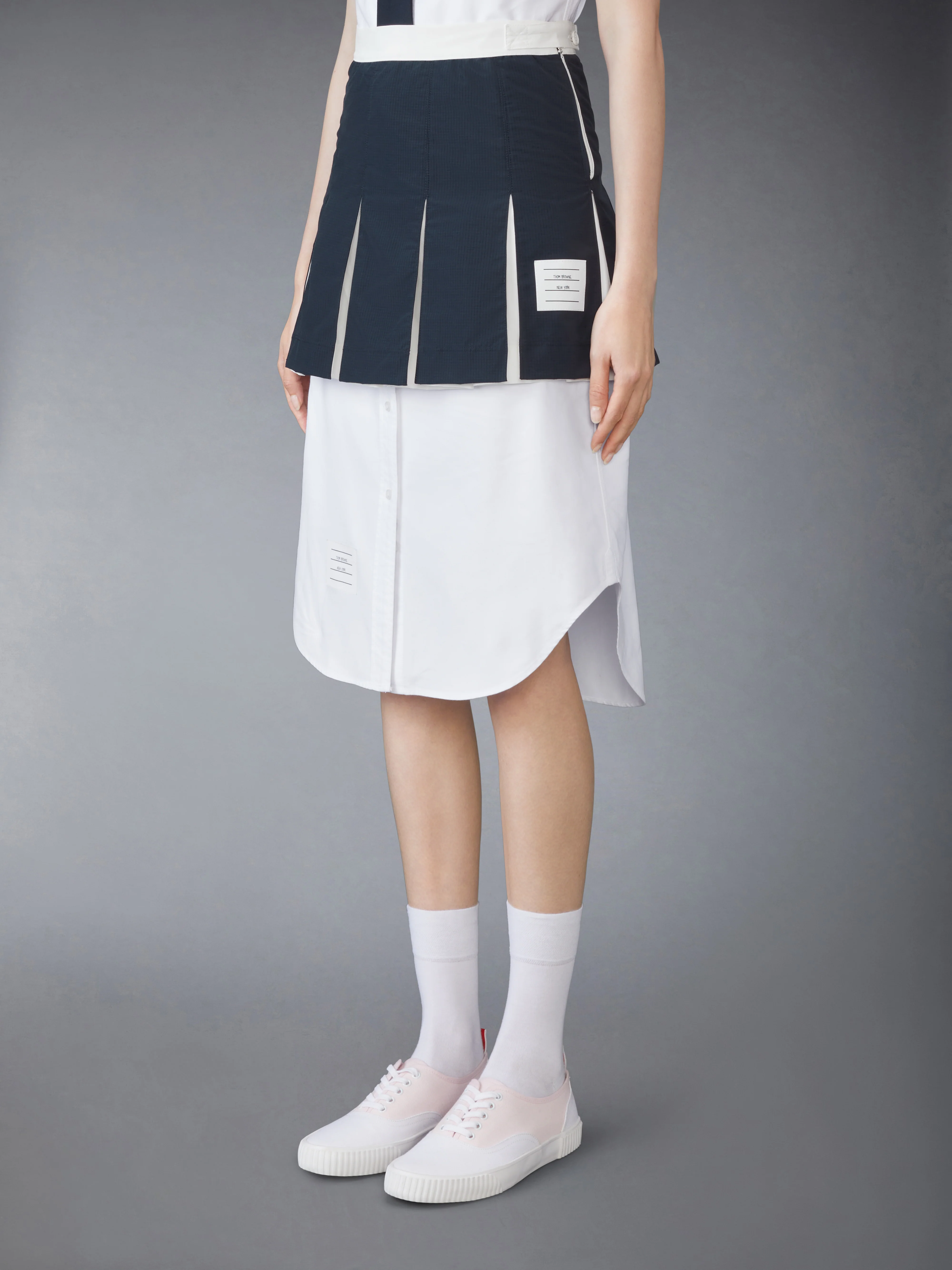 RIPSTOP BOX PLEAT MINI SKIRT