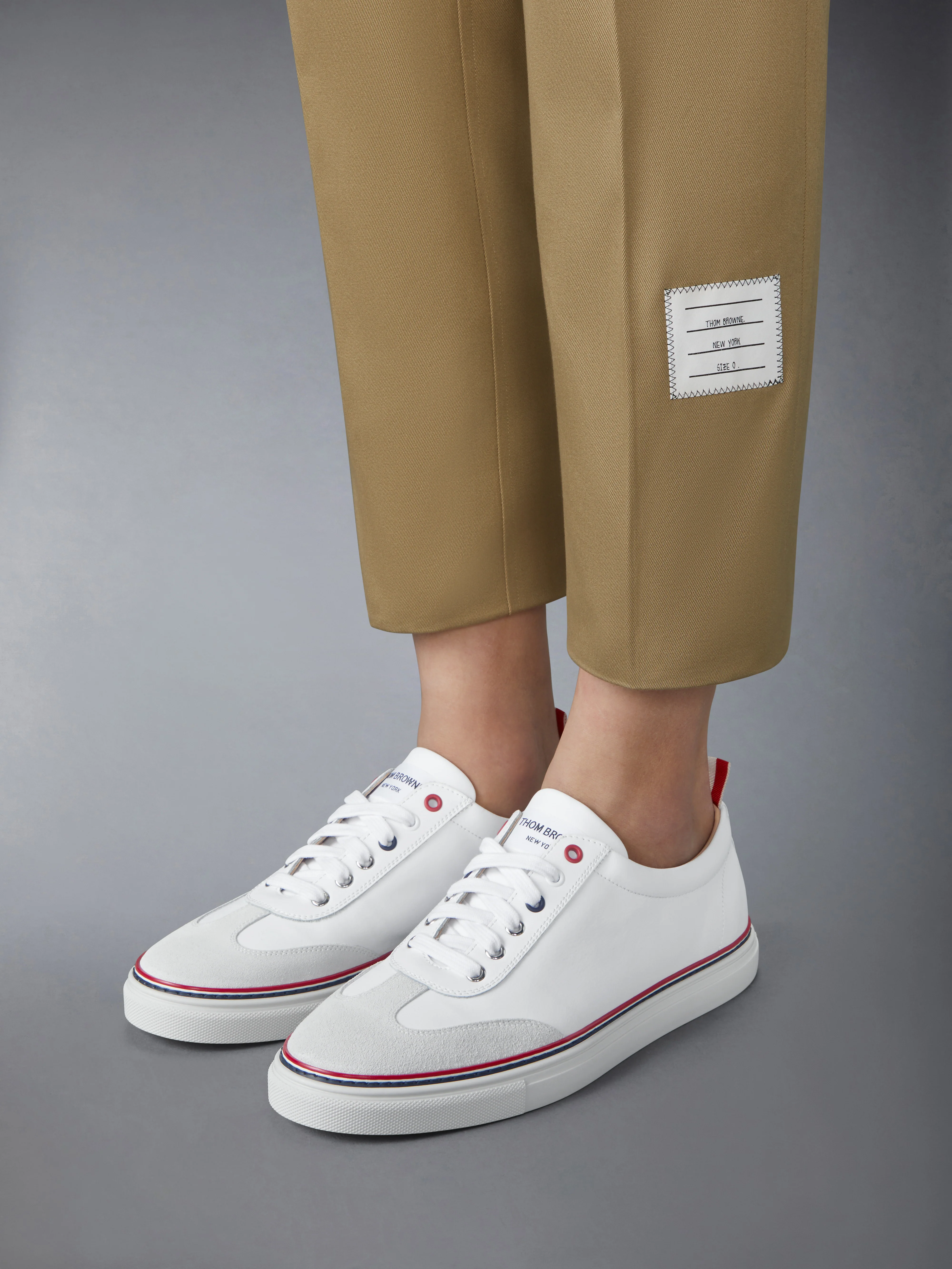 RWB LOW-TOP LEATHER SNEAKERS