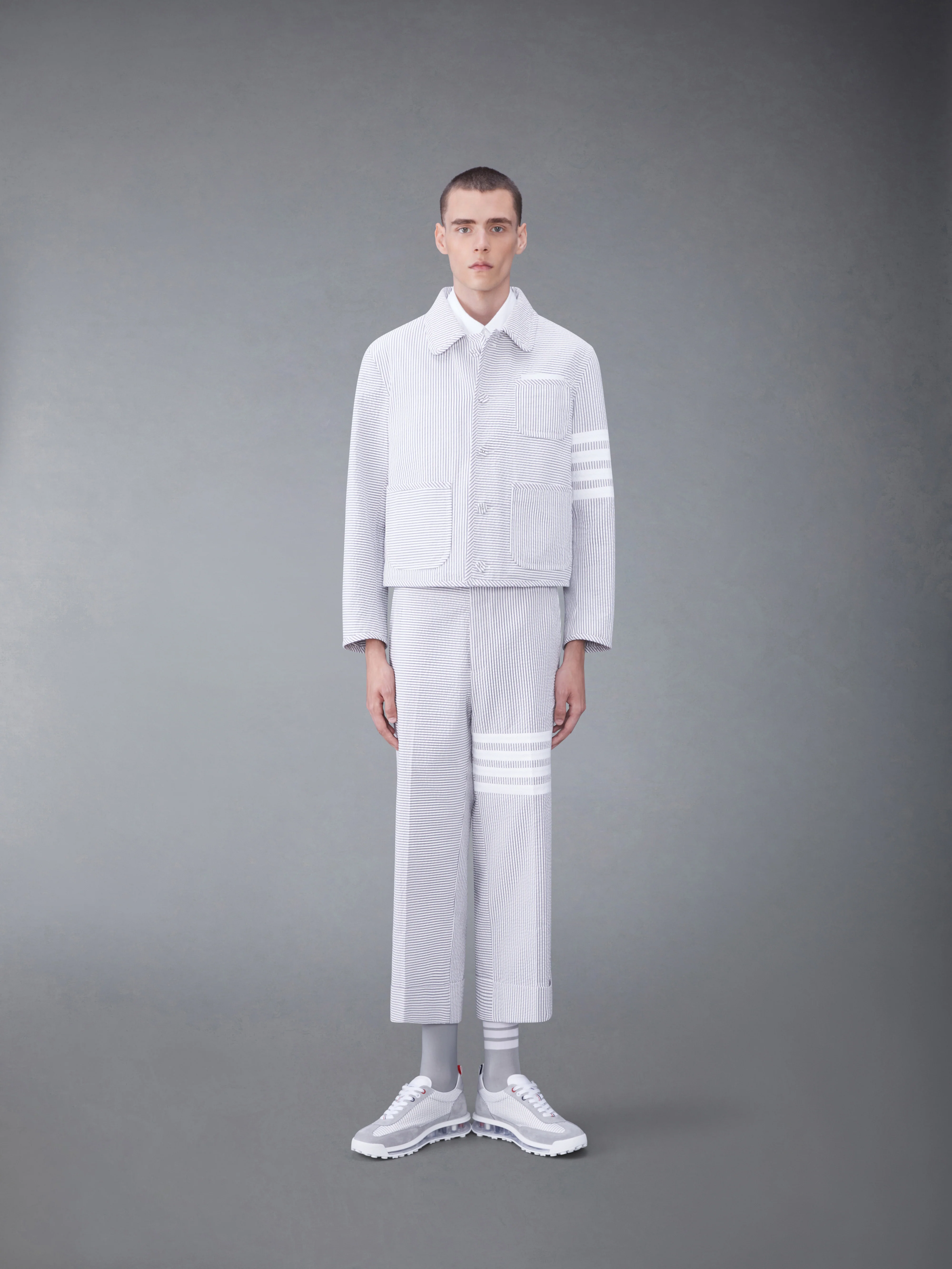 SEERSUCKER 4-BAR GOLF JACKET