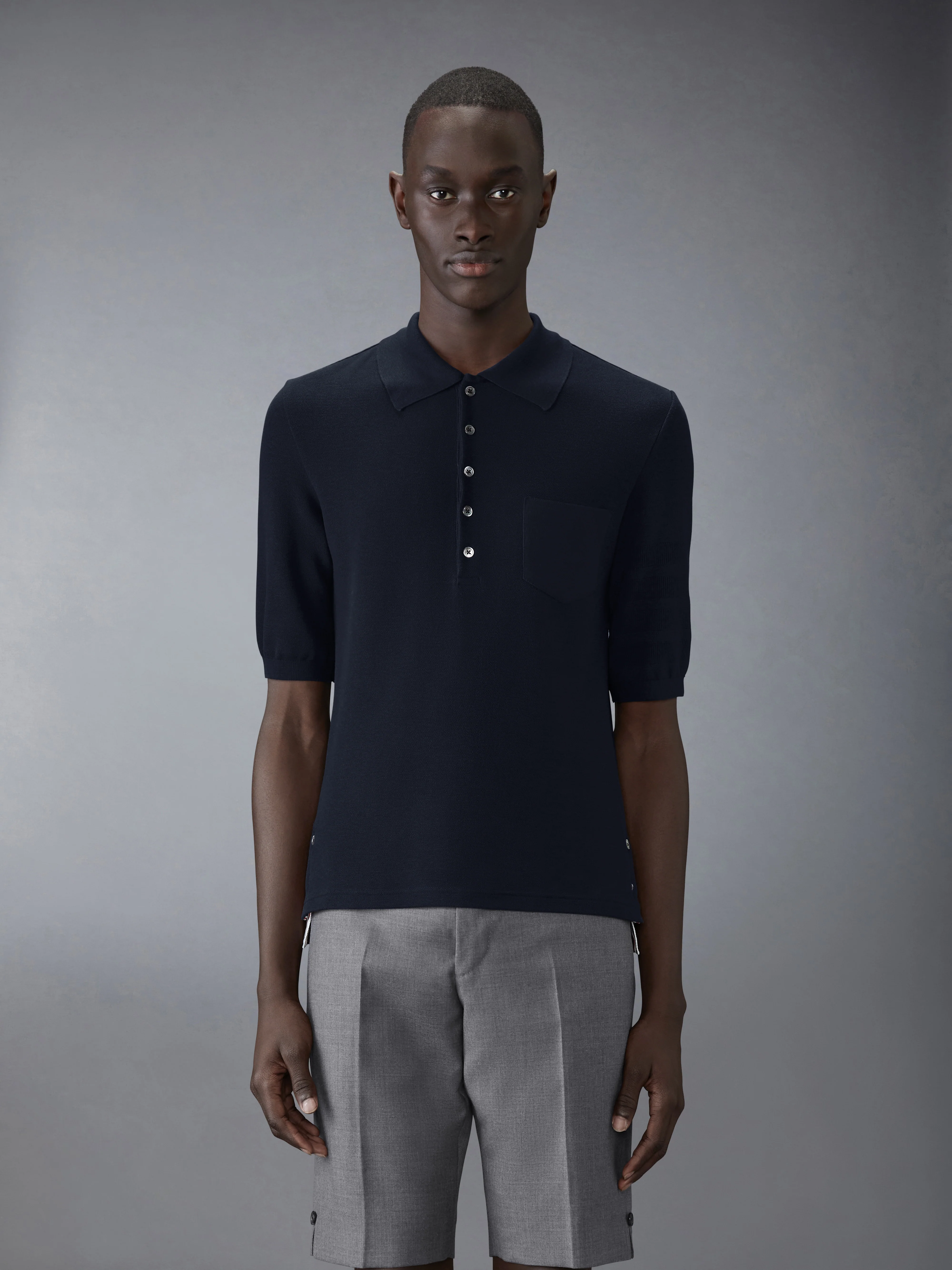 SILK PIQUE POCKET POLO