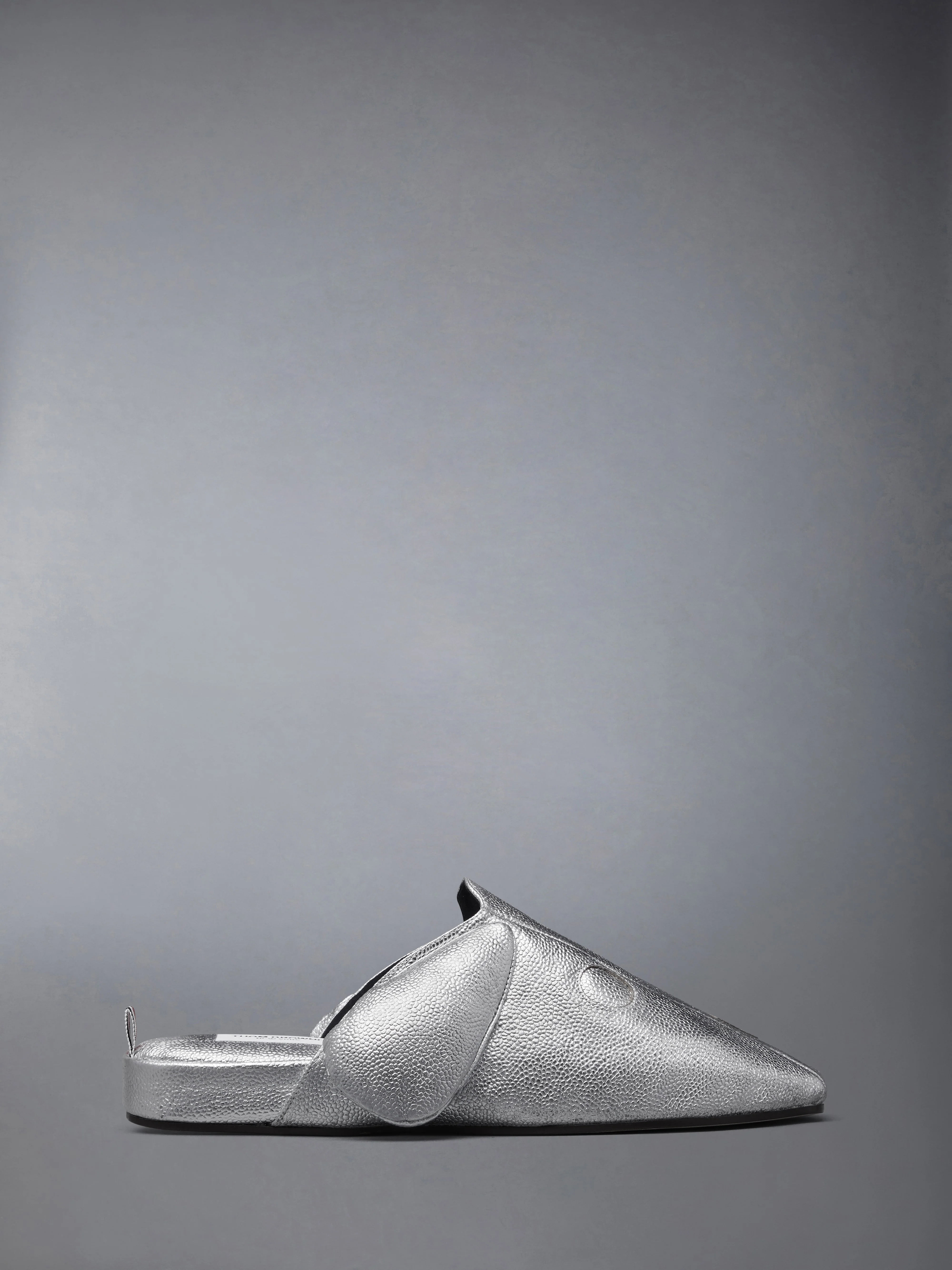 SILVER HECTOR PEBBLE GRAIN SLIPPERS