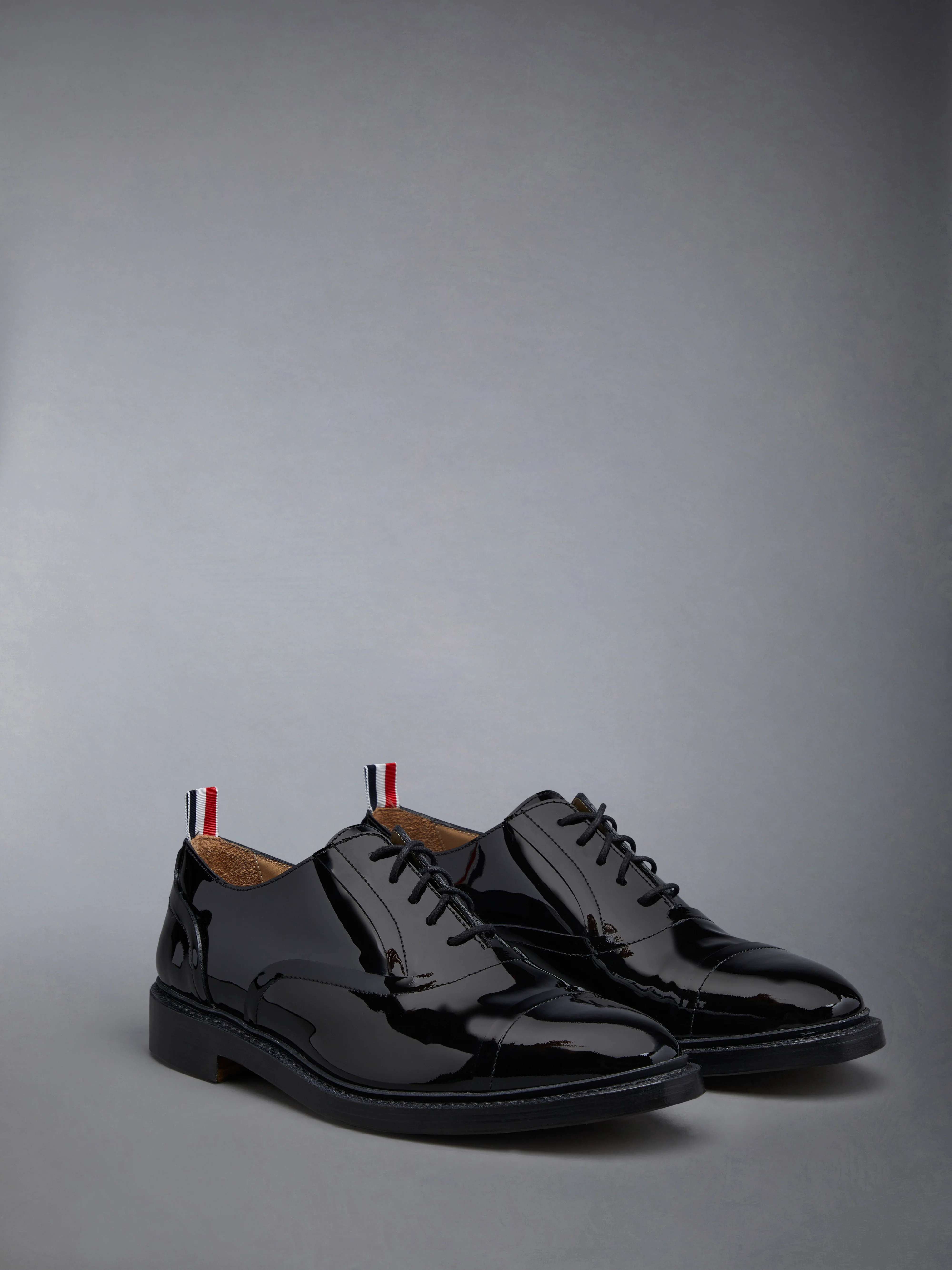 Soft Patent Raw Edge Goodyear Sole Cap Toe Oxford