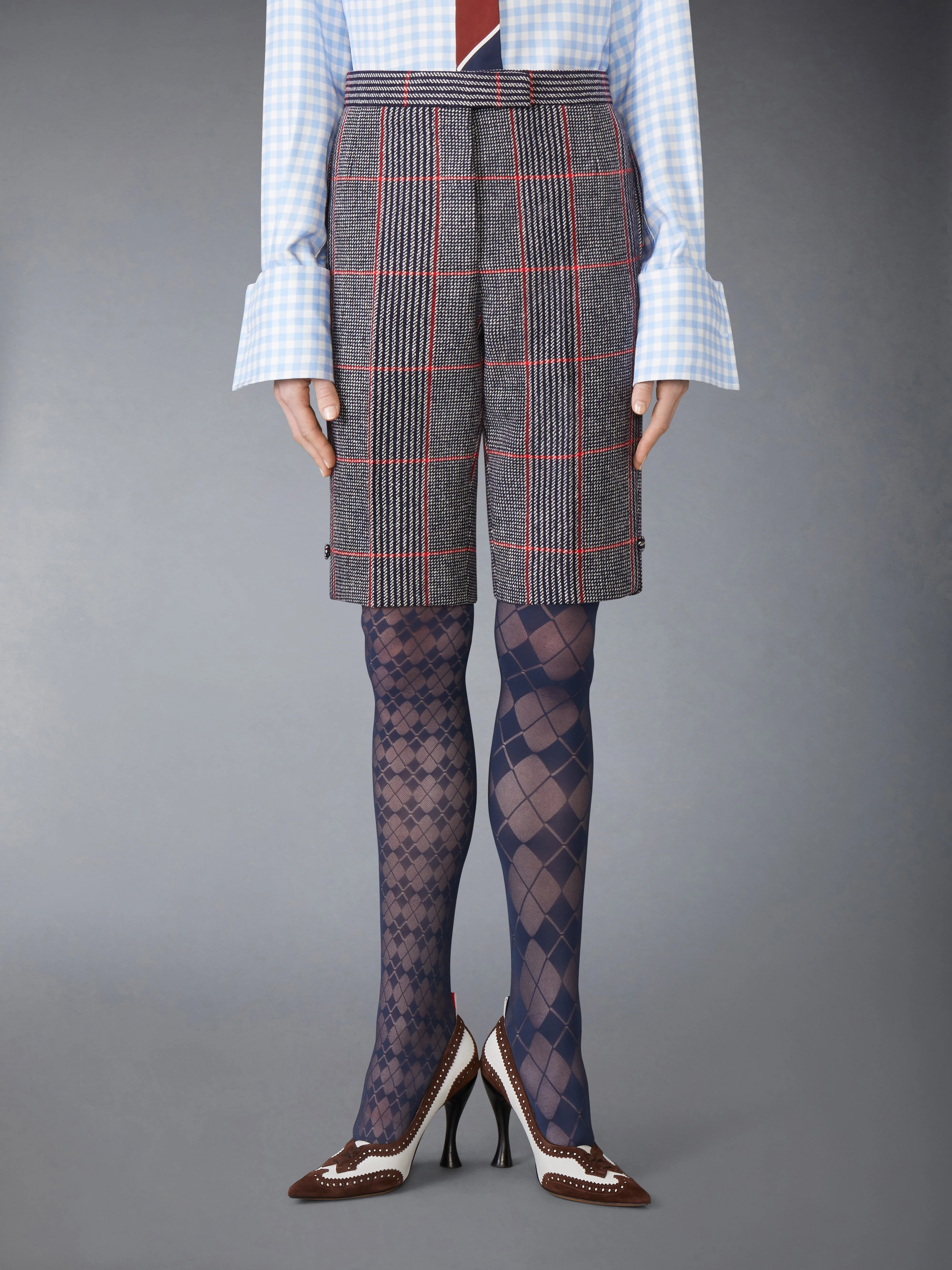 OVERSIZED CHECK HUNTING TWEED BERMUDA SHORT