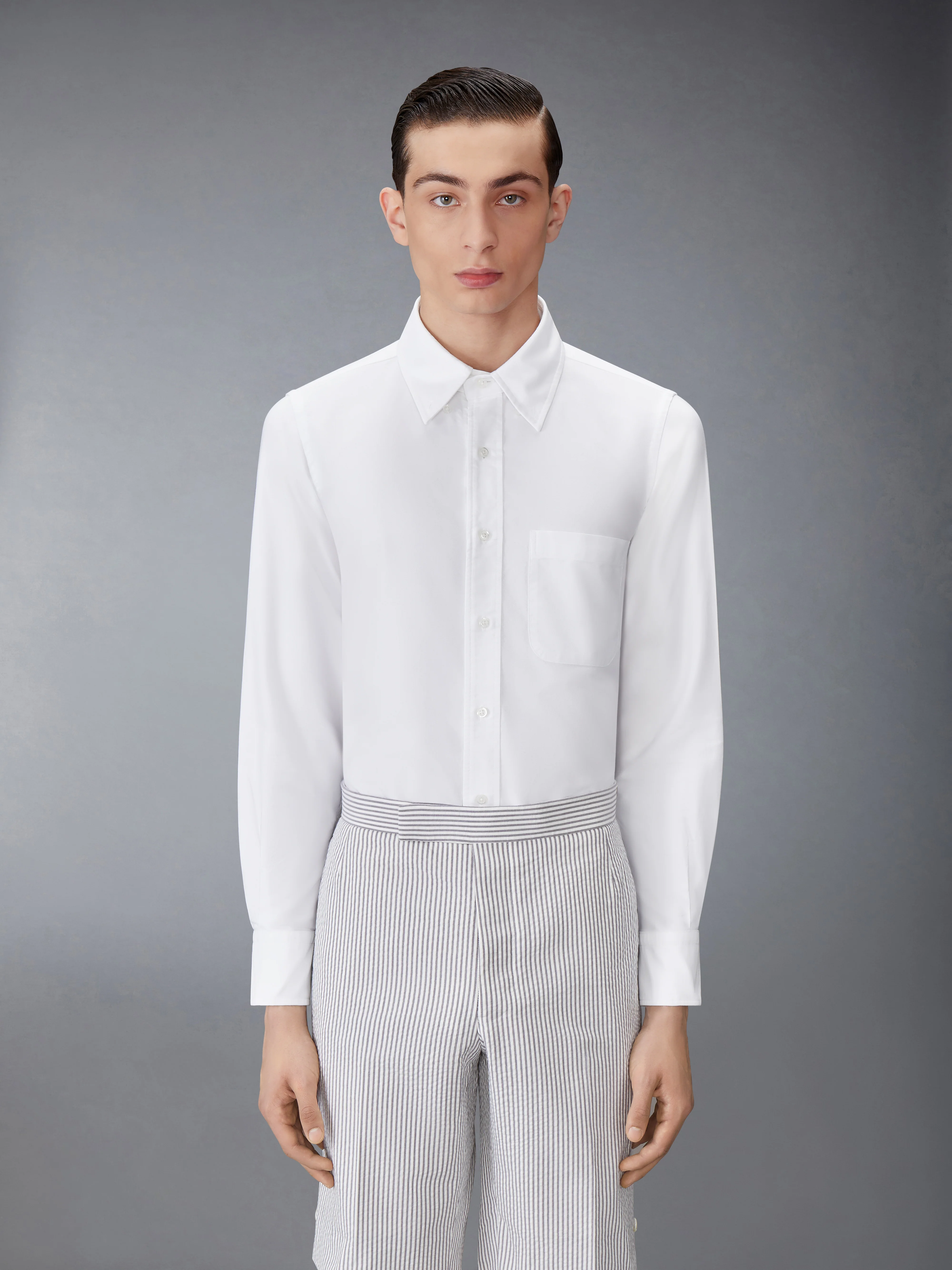 SOLID OXFORD STRAIGHT FIT SHIRT