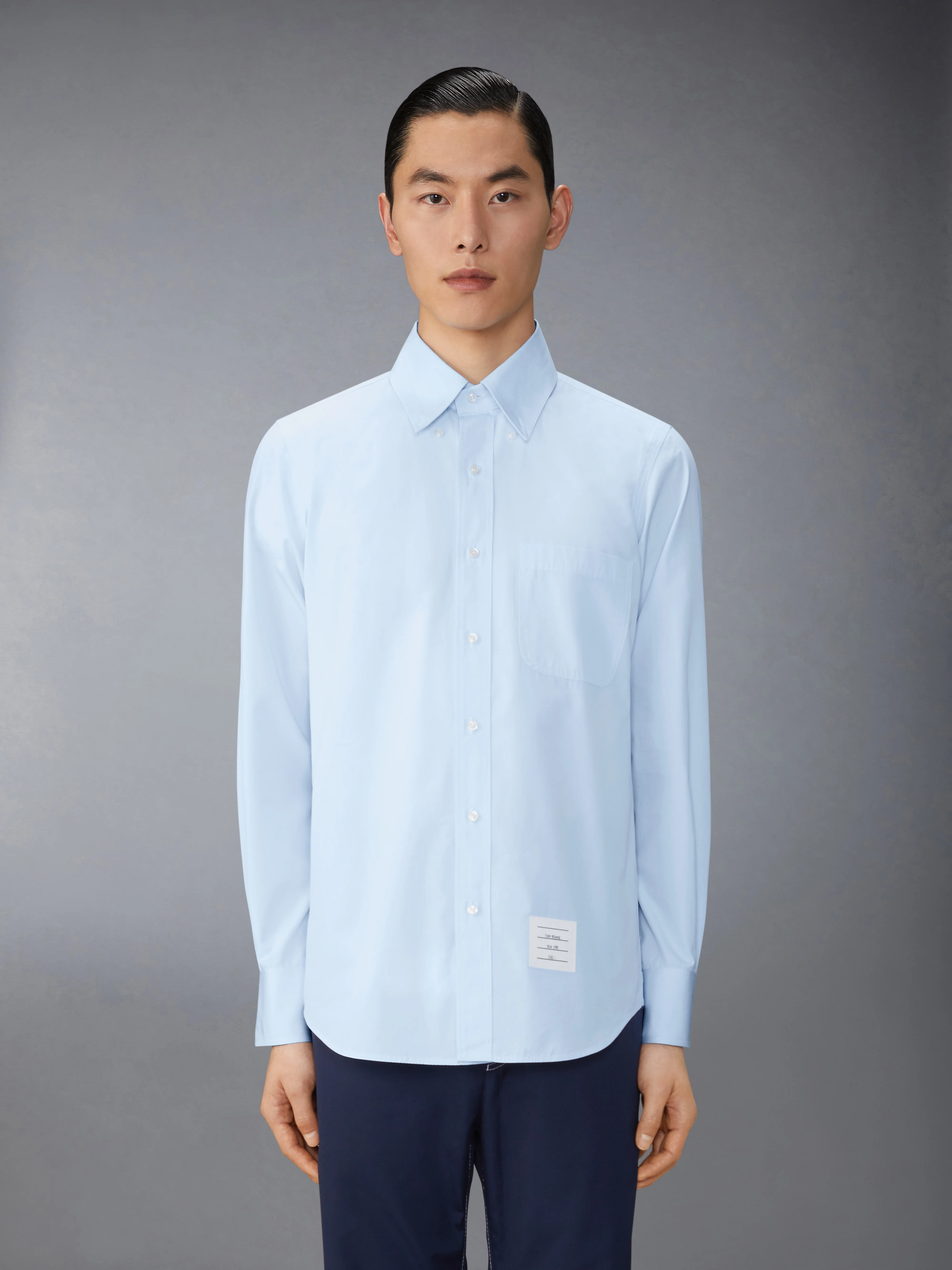 SOLID POPLIN TWIN NEEDLE CONTRAST TOPSTITCH SHIRT