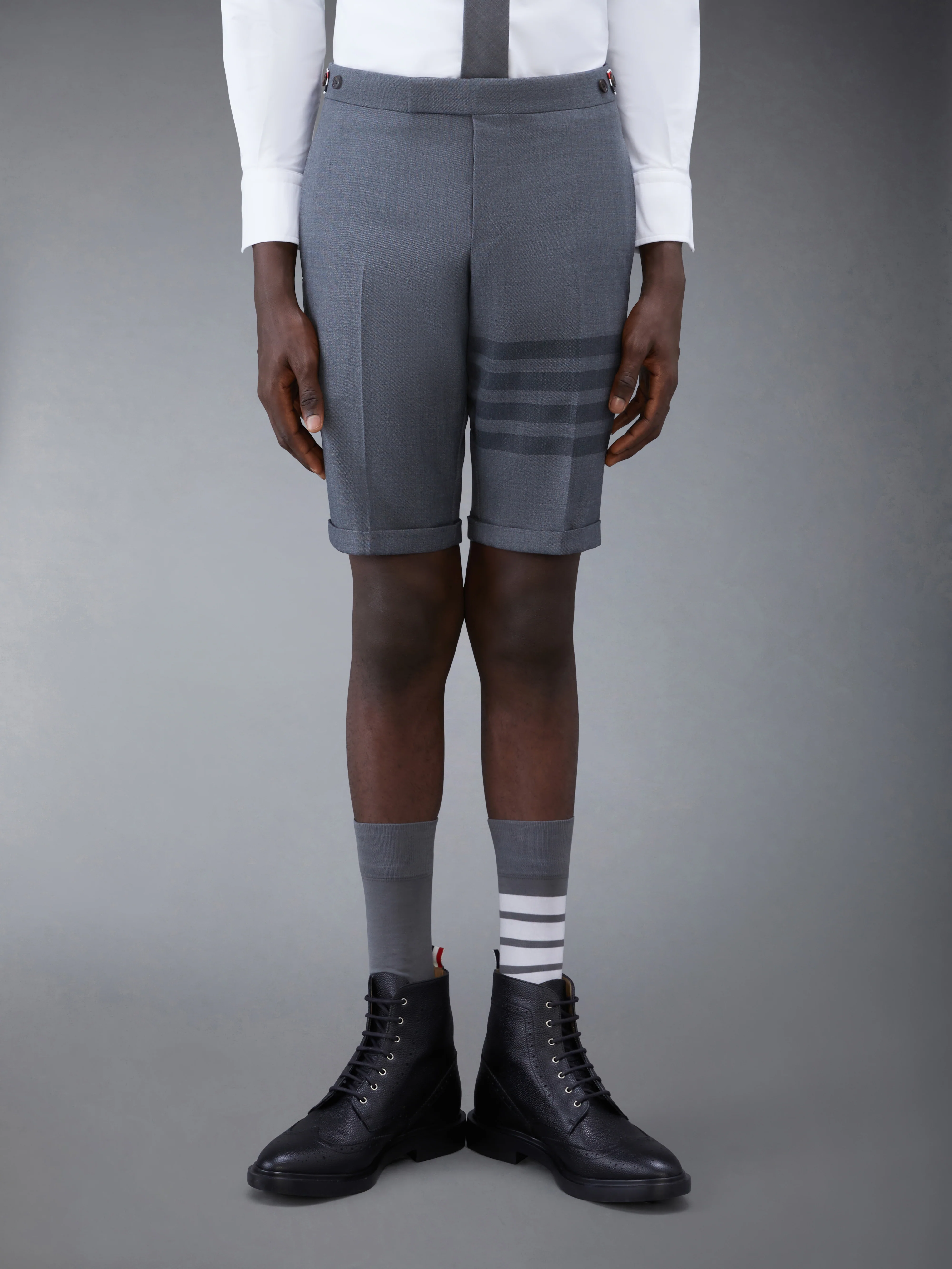 STEP TWILL SCHOOL UNIFORM 4-BAR LOW RISE SHORTS