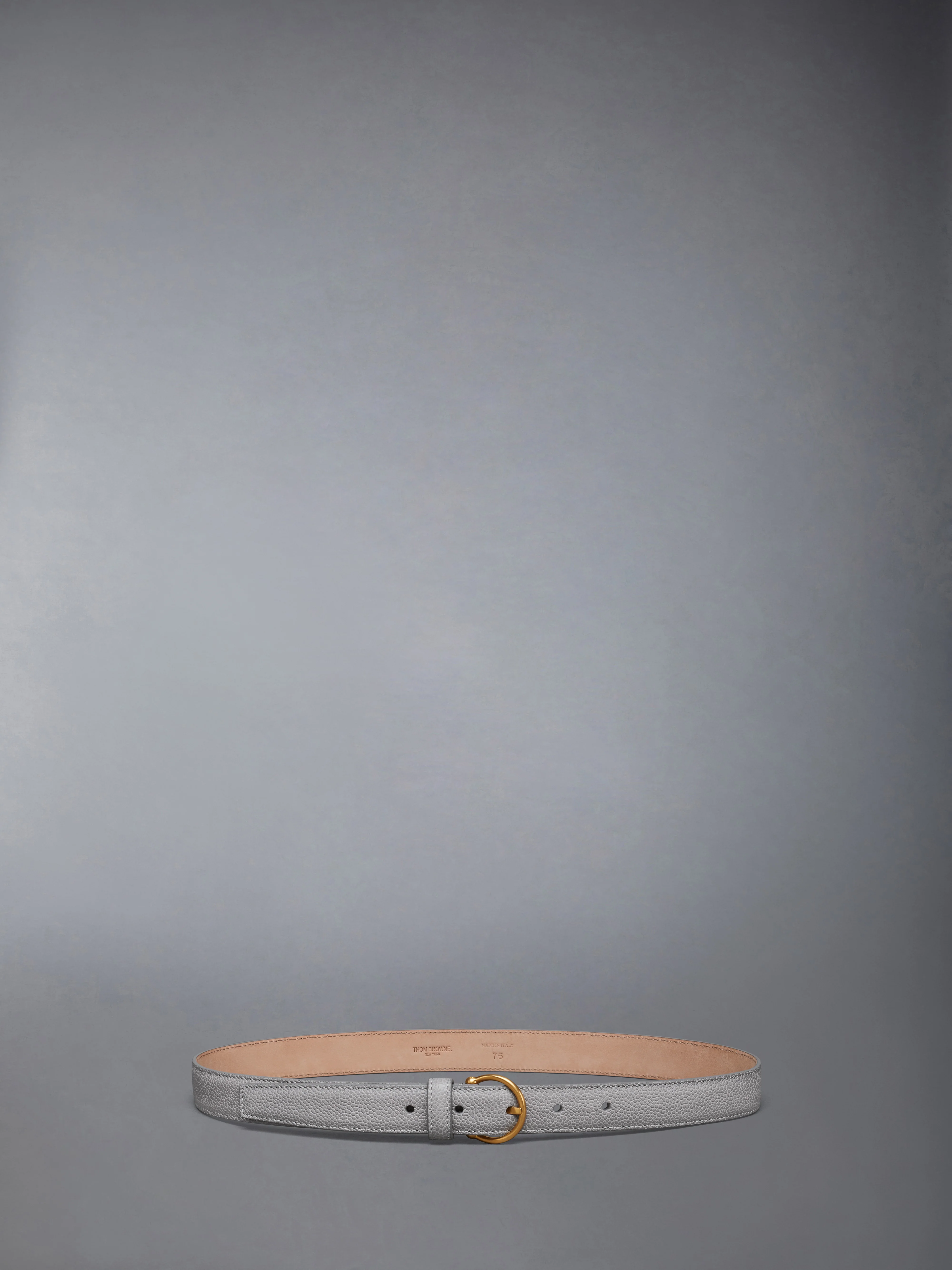 PEBBLE GRAIN ROUND BUCKLE BELT