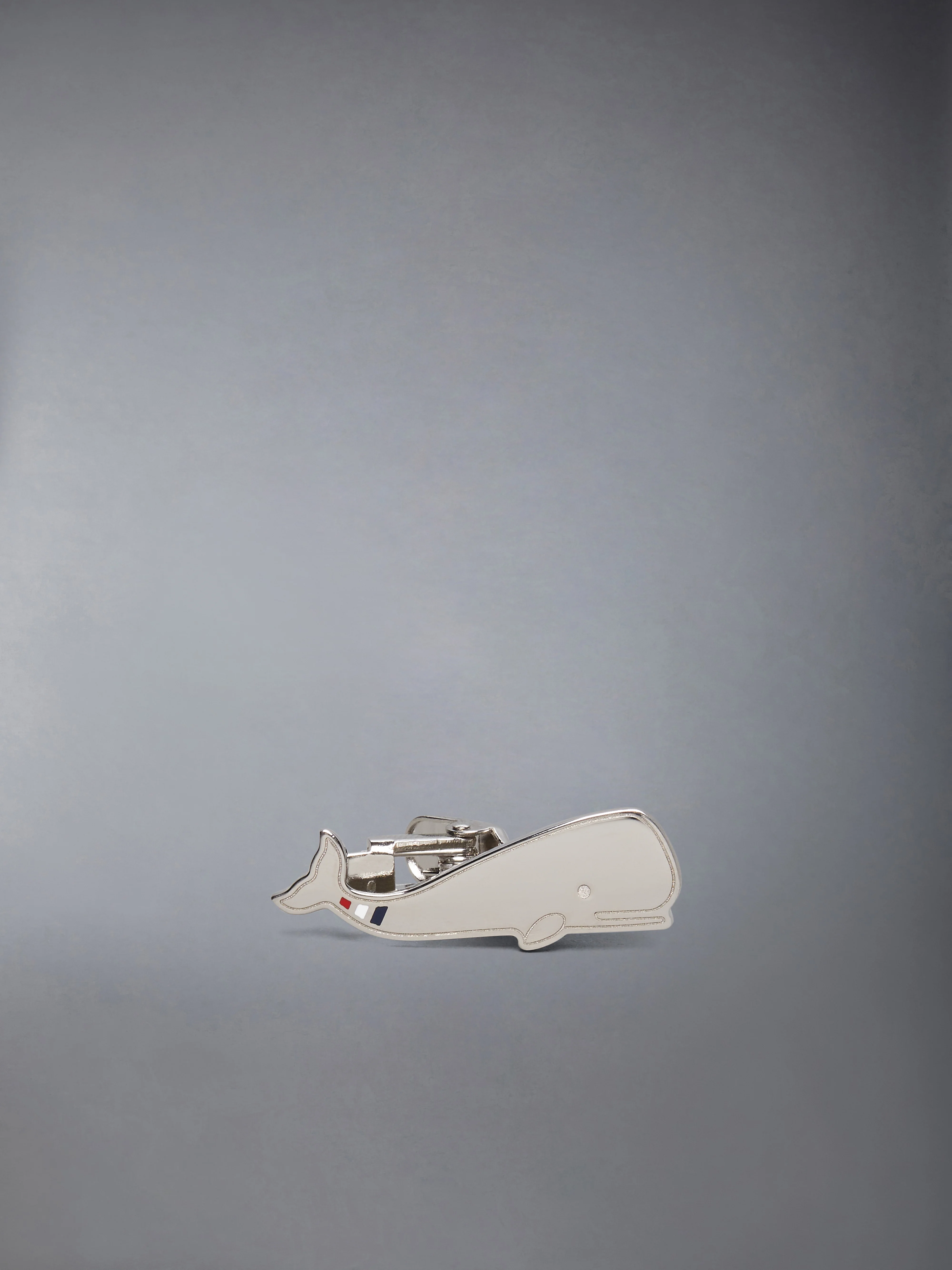 STERLING SILVER WHALE TIE BAR