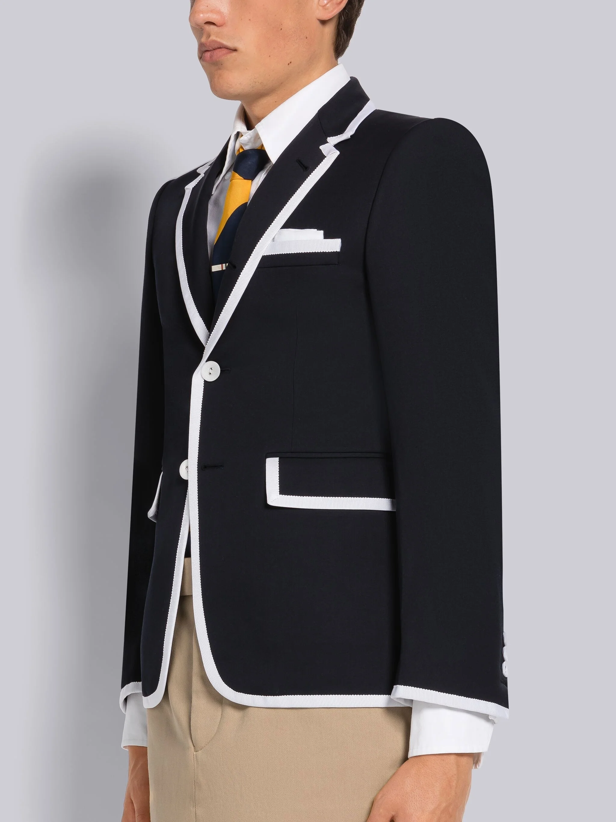 STIFF WOOL GABARDINE CLASSIC SPORT COAT