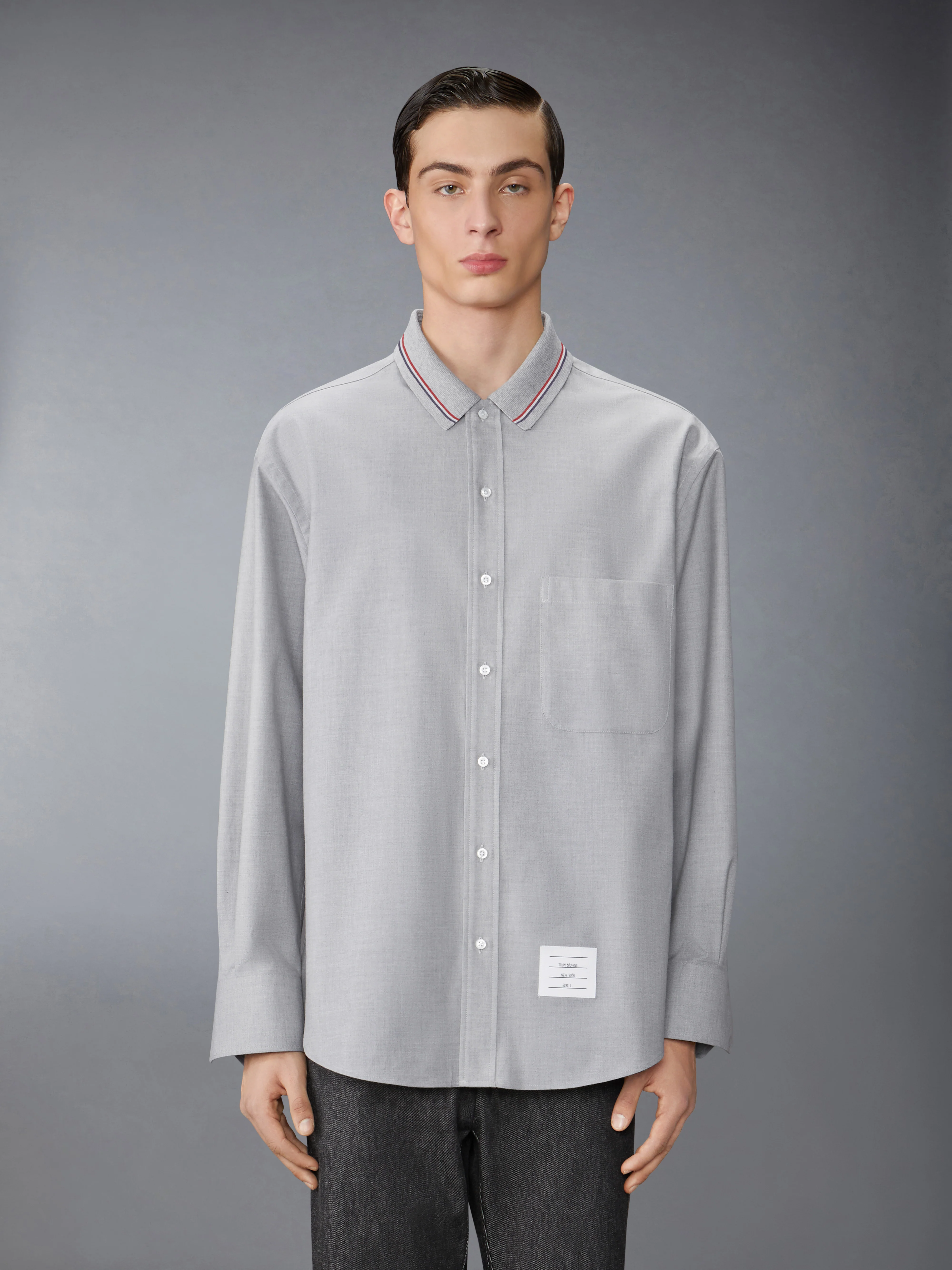 STRIPE COTTON FLANNEL OVERSIZED SHIRT