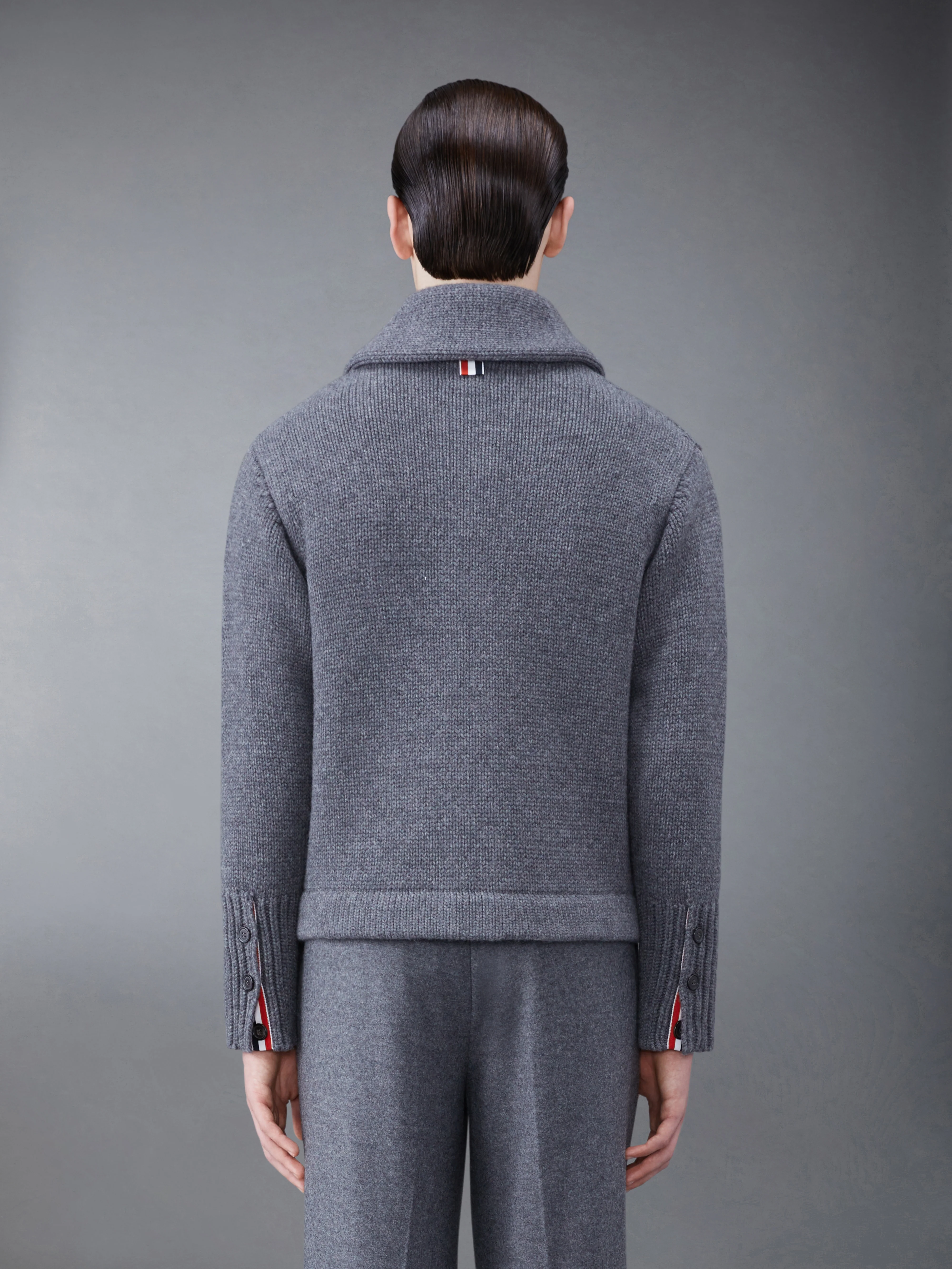 Super Chunky Cashmere Jersey Shawl Collar Cardigan