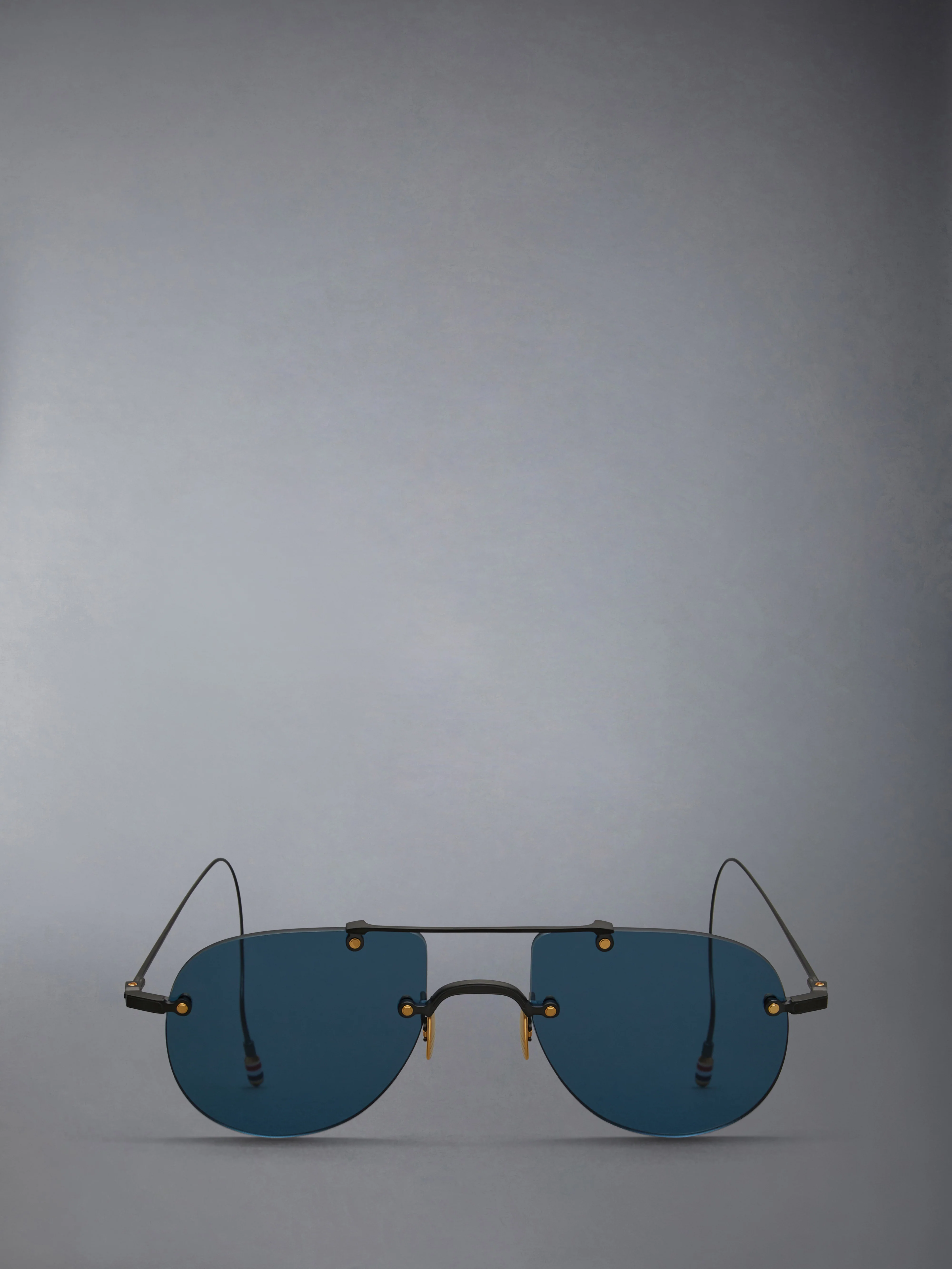 TITANIUM RIMLESS AVIATOR SUNGLASSES