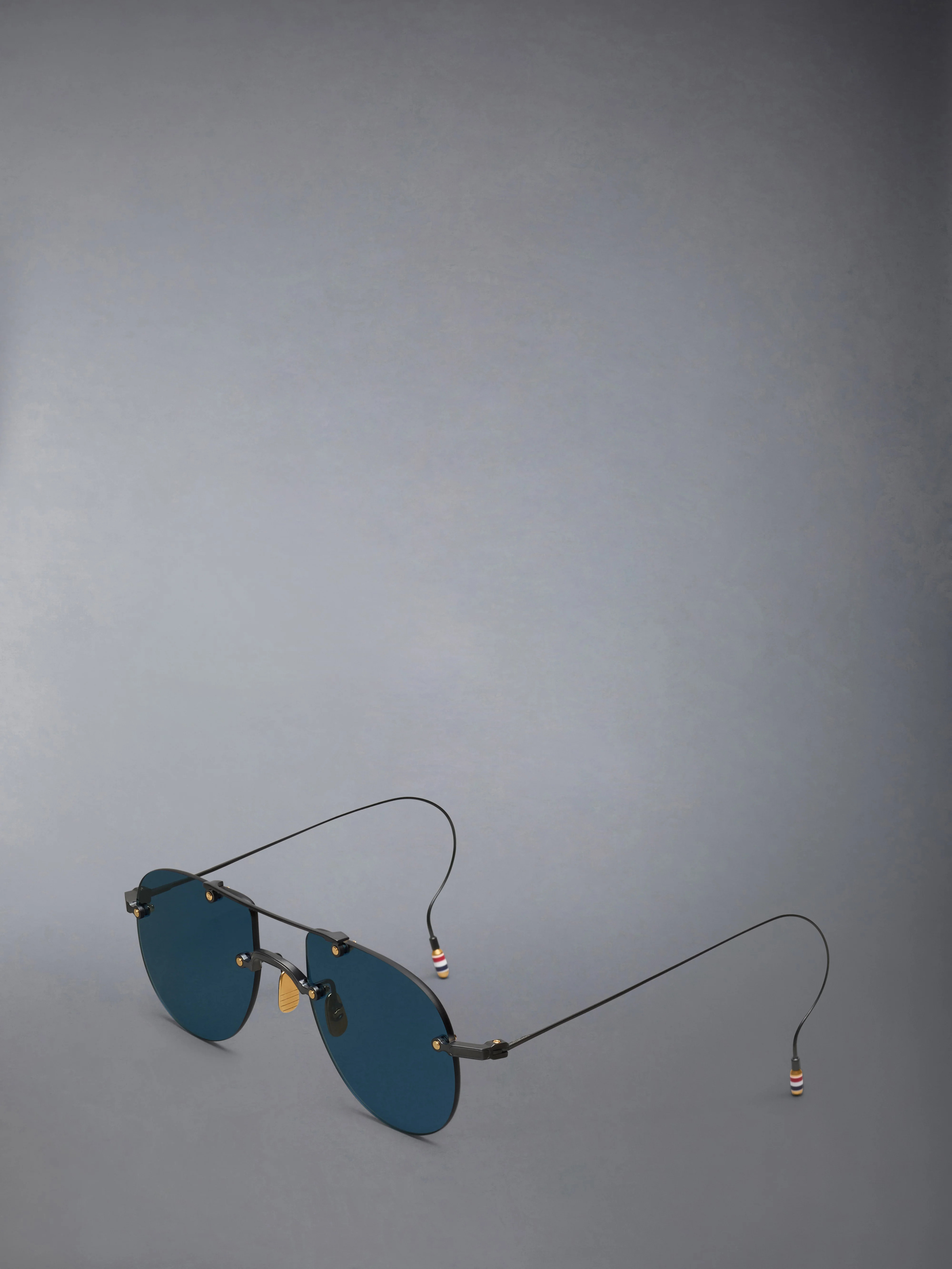 TITANIUM RIMLESS AVIATOR SUNGLASSES