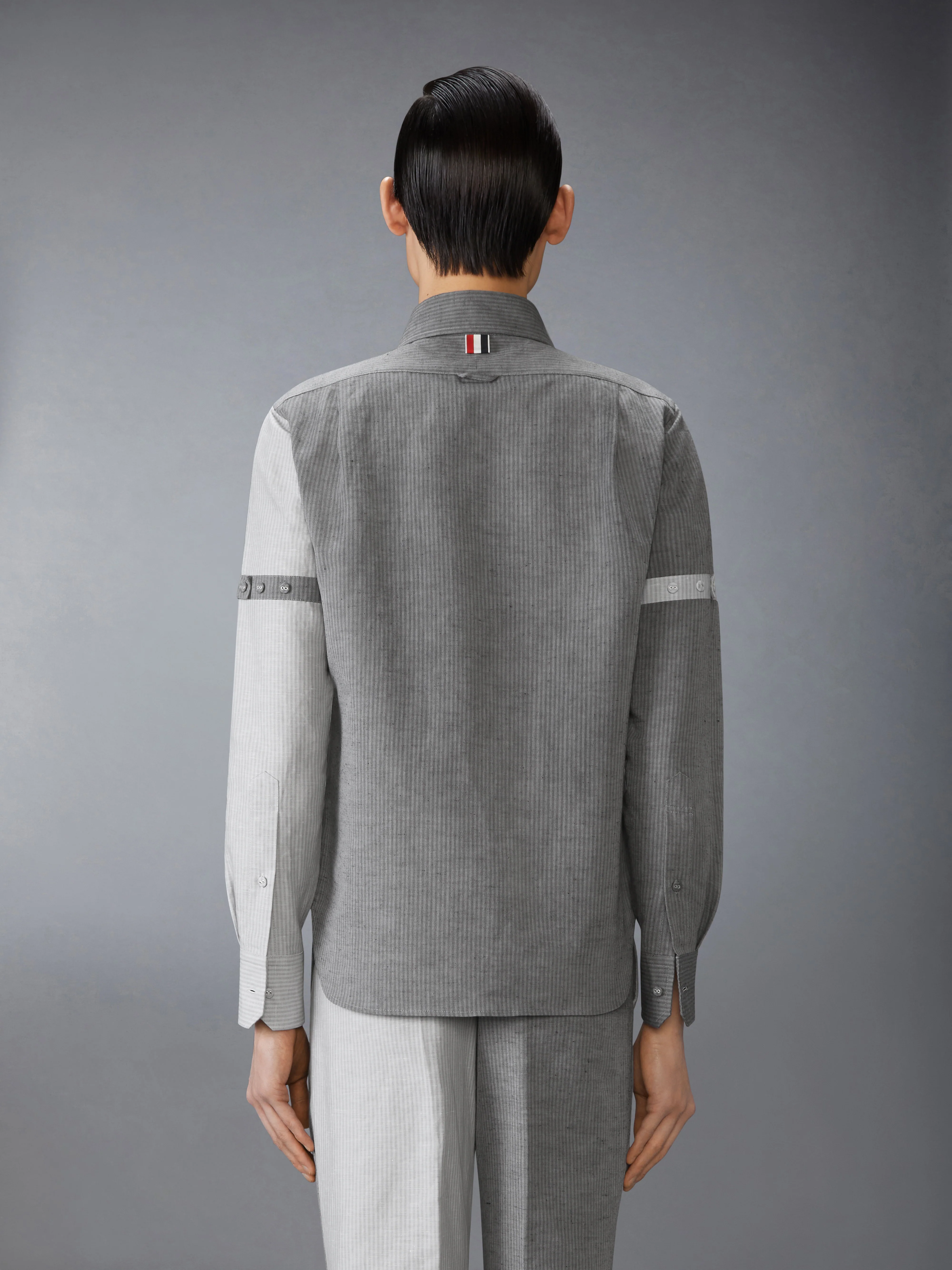 TONAL UNIVERSITY STRIPE FUNMIX ARMBAND SHIRT