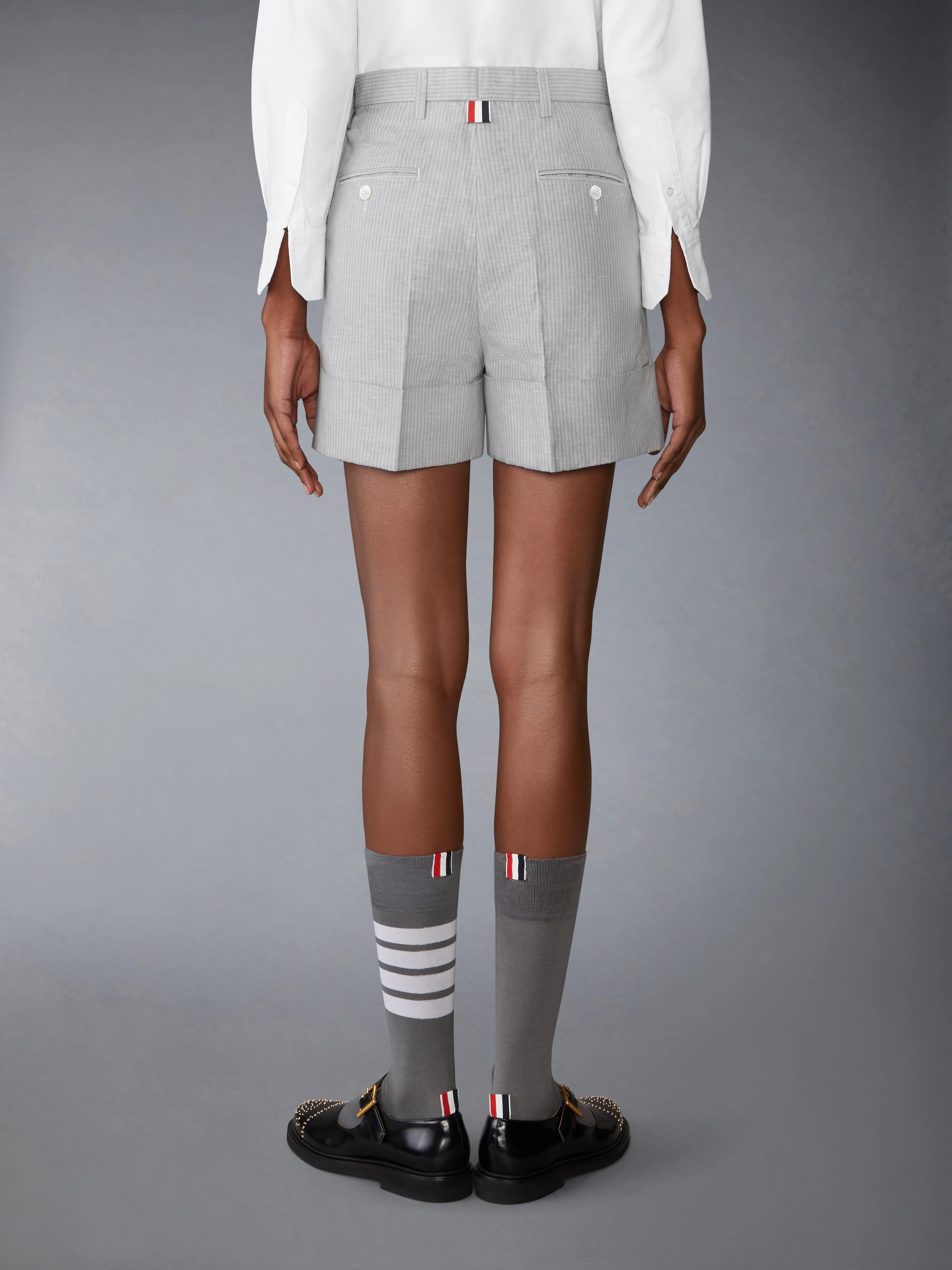TONAL UNIVERSITY STRIPE SACK SHORTS