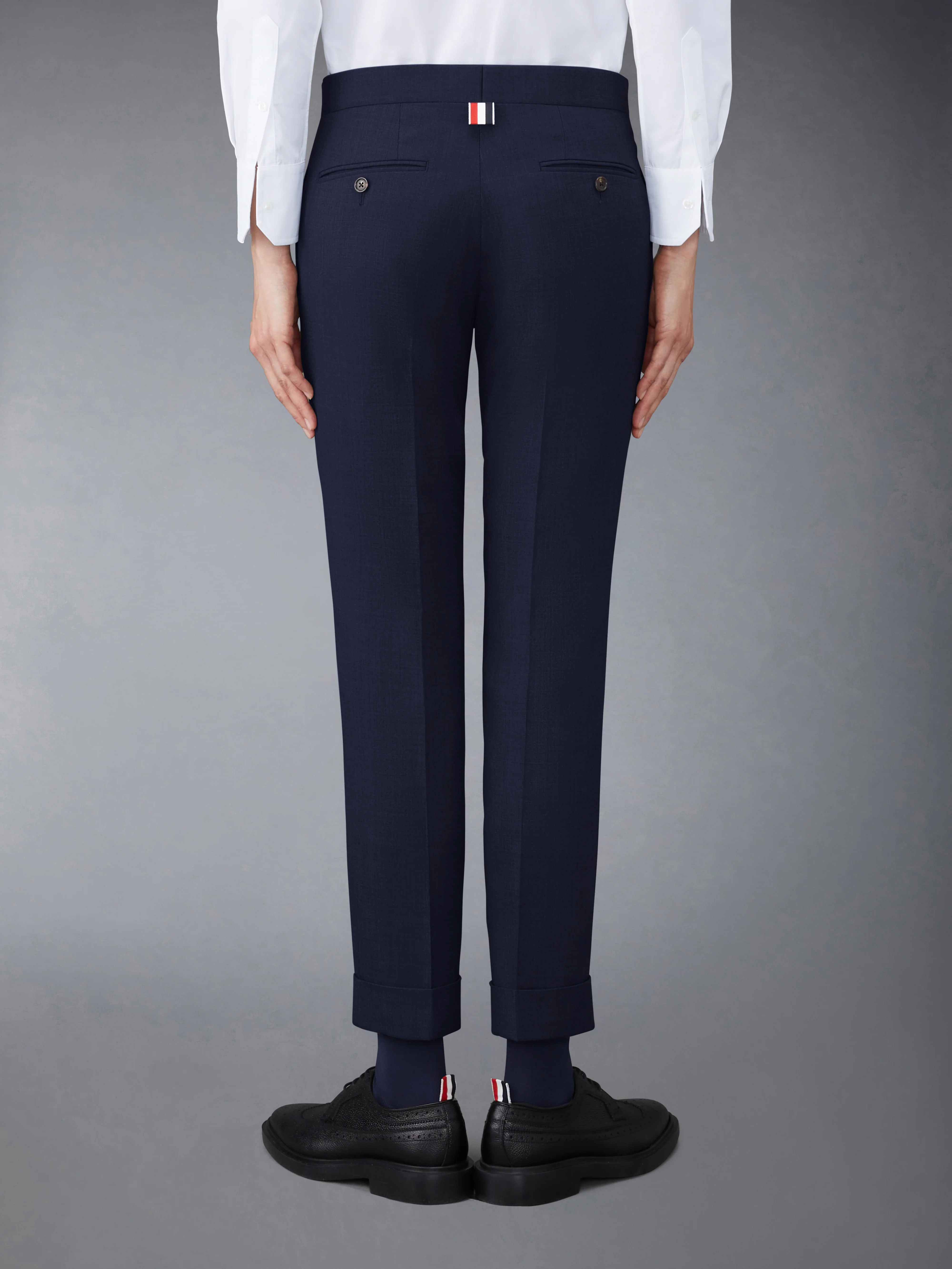 TWILL LOW RISE SKINNY TROUSERS