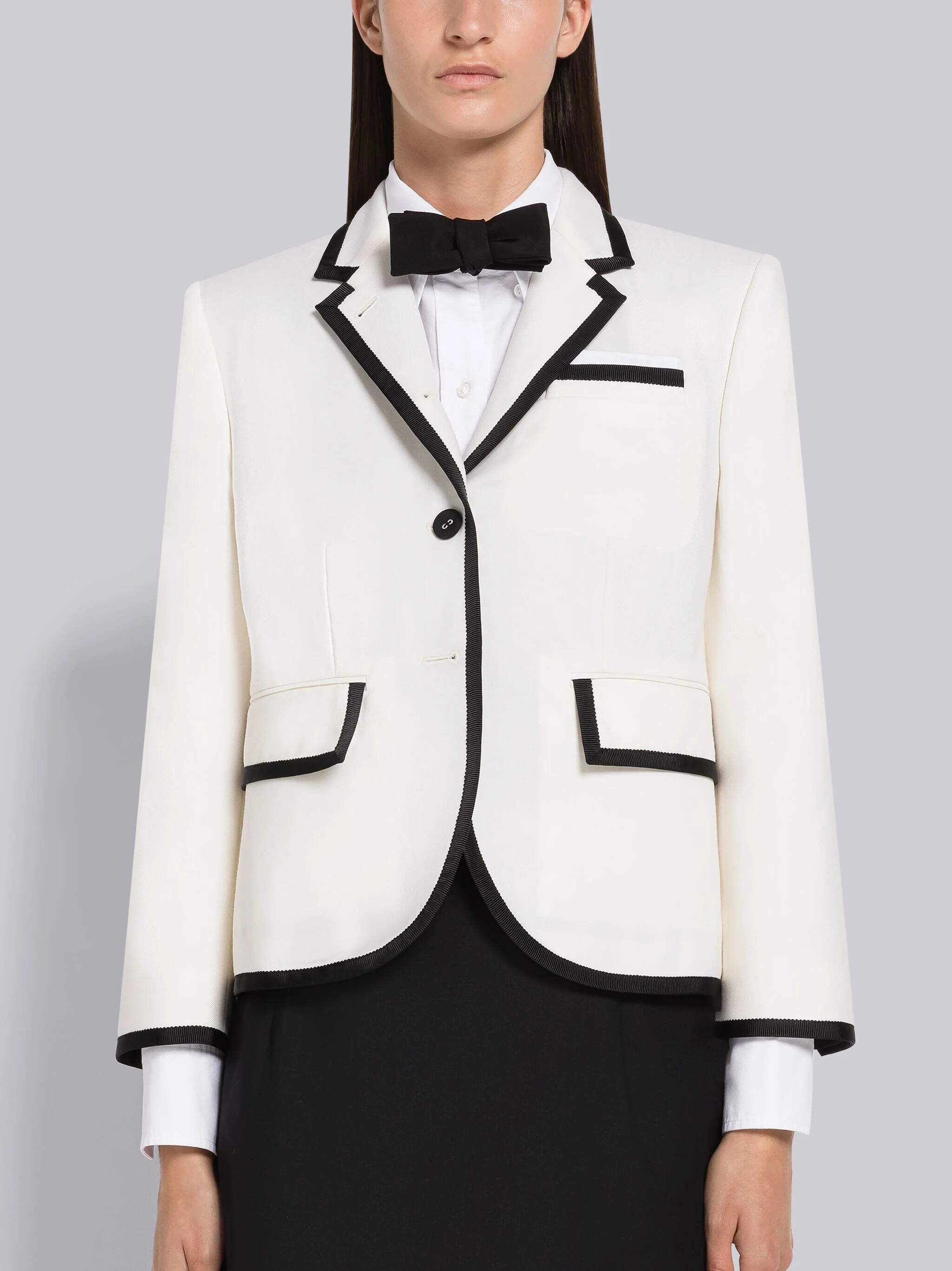 TWILL WEAVE WOOL TIPPING HOLIDAY HIGH ARMHOLE SPORT COAT