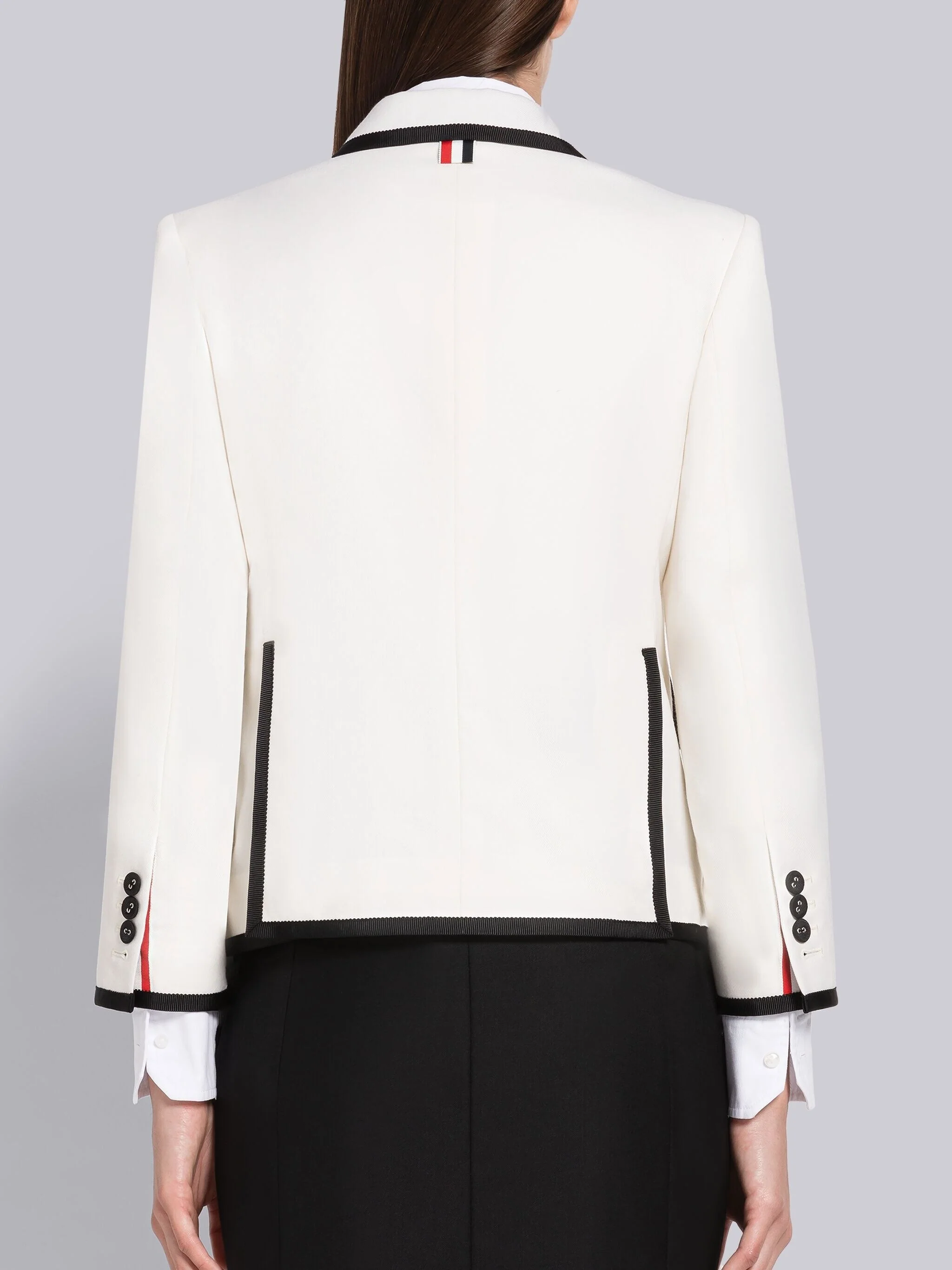 TWILL WEAVE WOOL TIPPING HOLIDAY HIGH ARMHOLE SPORT COAT