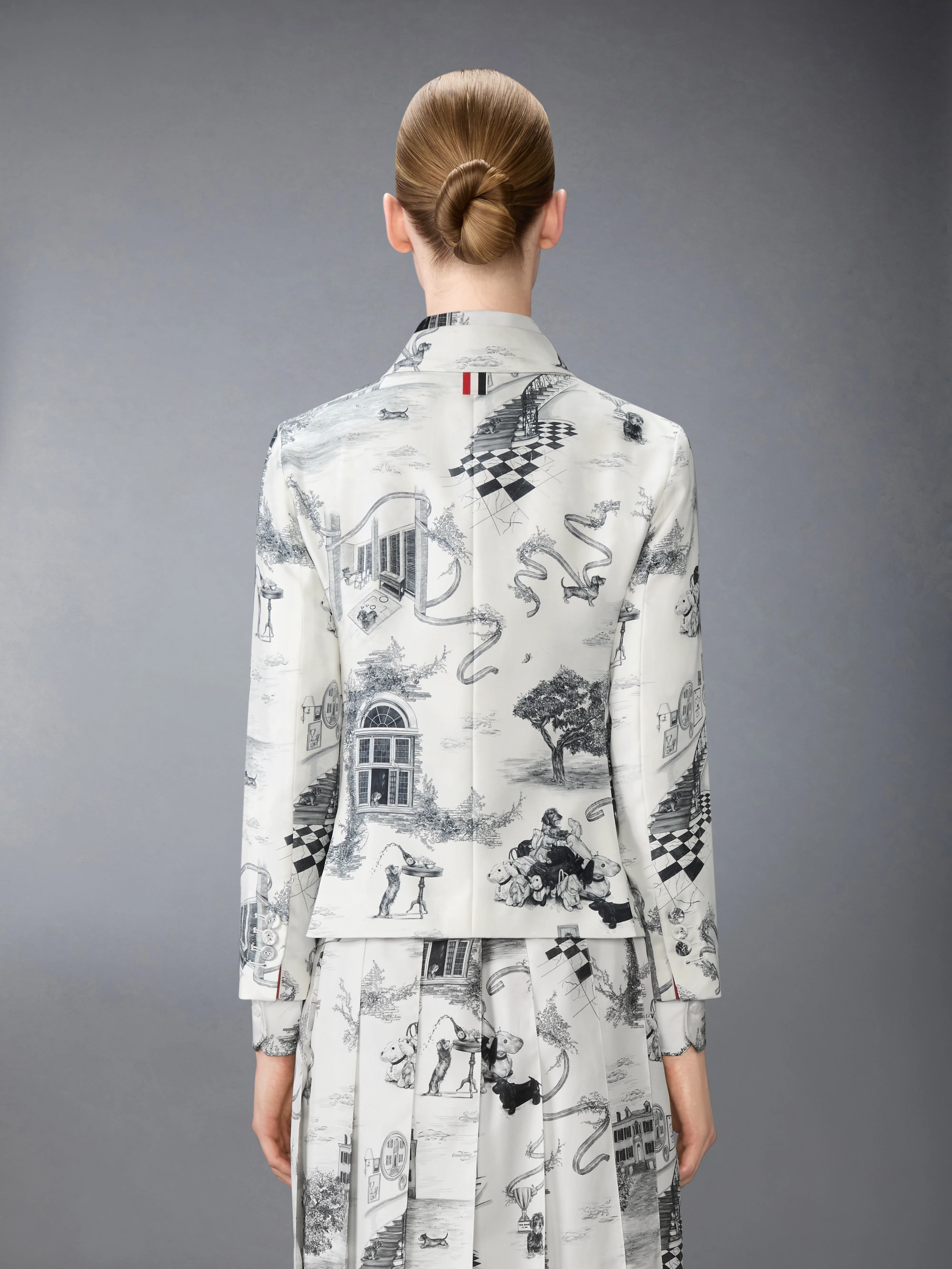 UNCONSTRUCTED SILK TWILL HECTOR TOILE SPORTCOAT