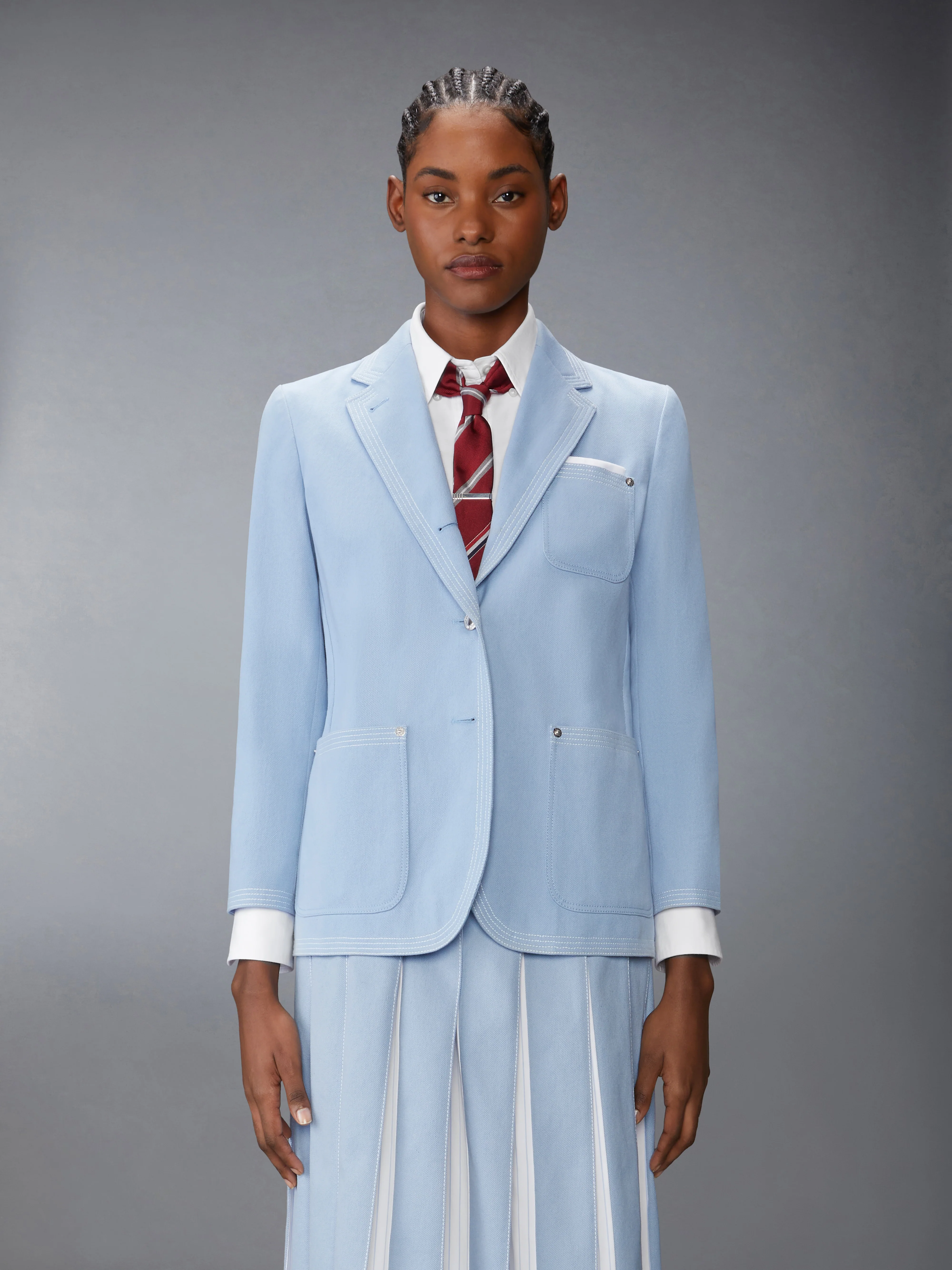 UNCONSTRUCTURED DENIM SACK SPORTCOAT