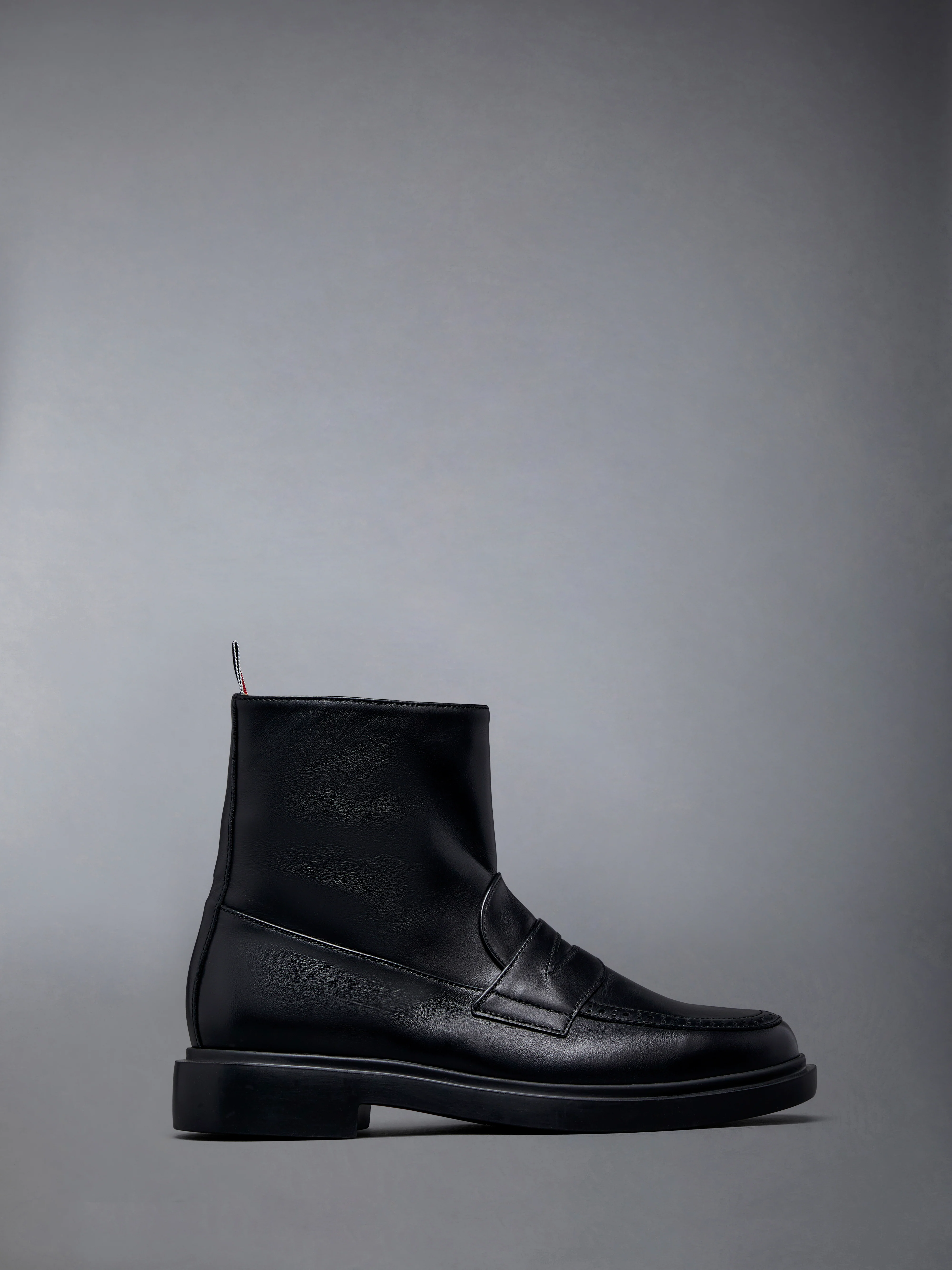 Vitello Calf Leather Penny Loafer Ankle Boot