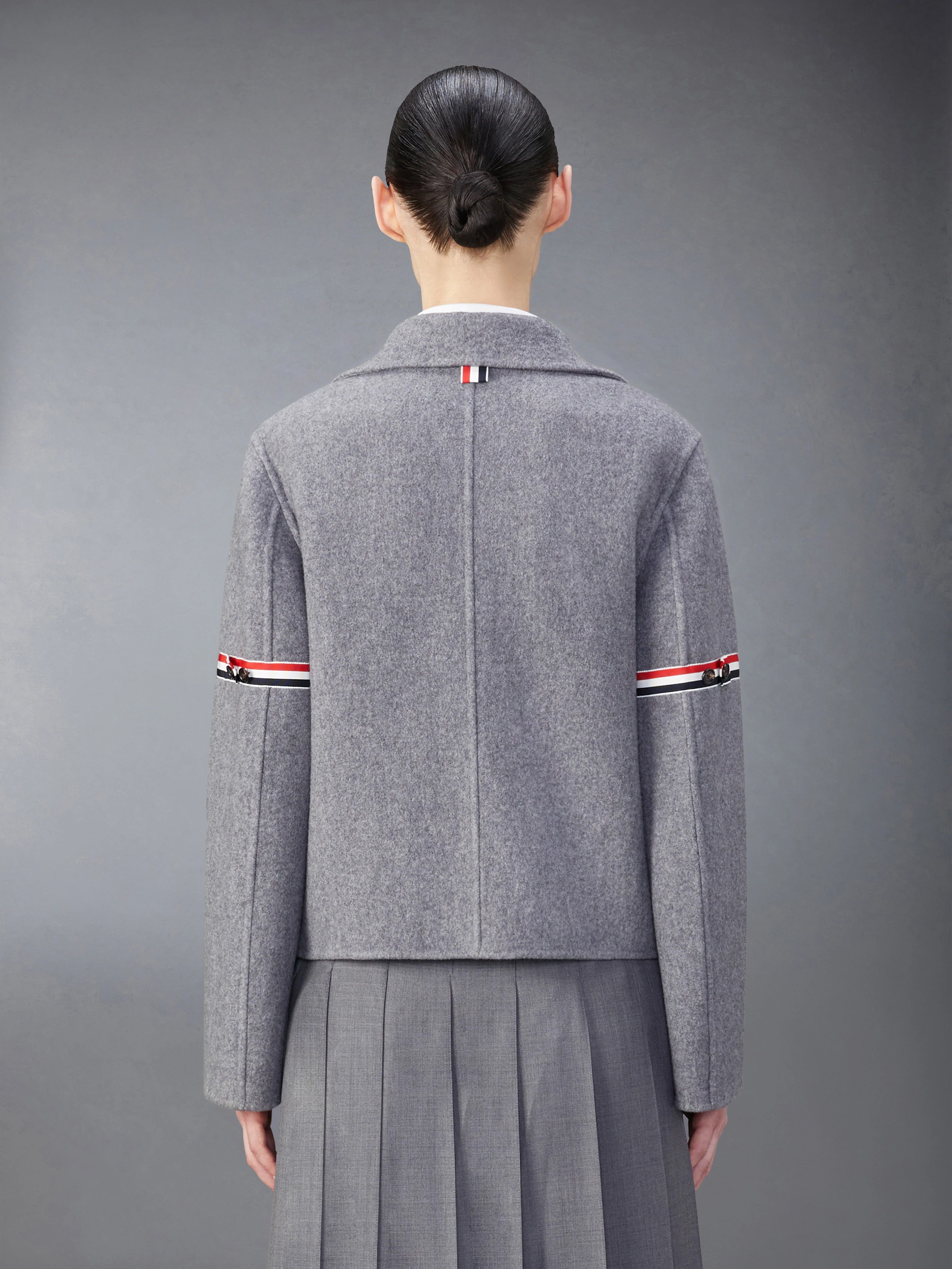 WOOL CASHMERE ARMBAND BELL SLEEVE JACKET