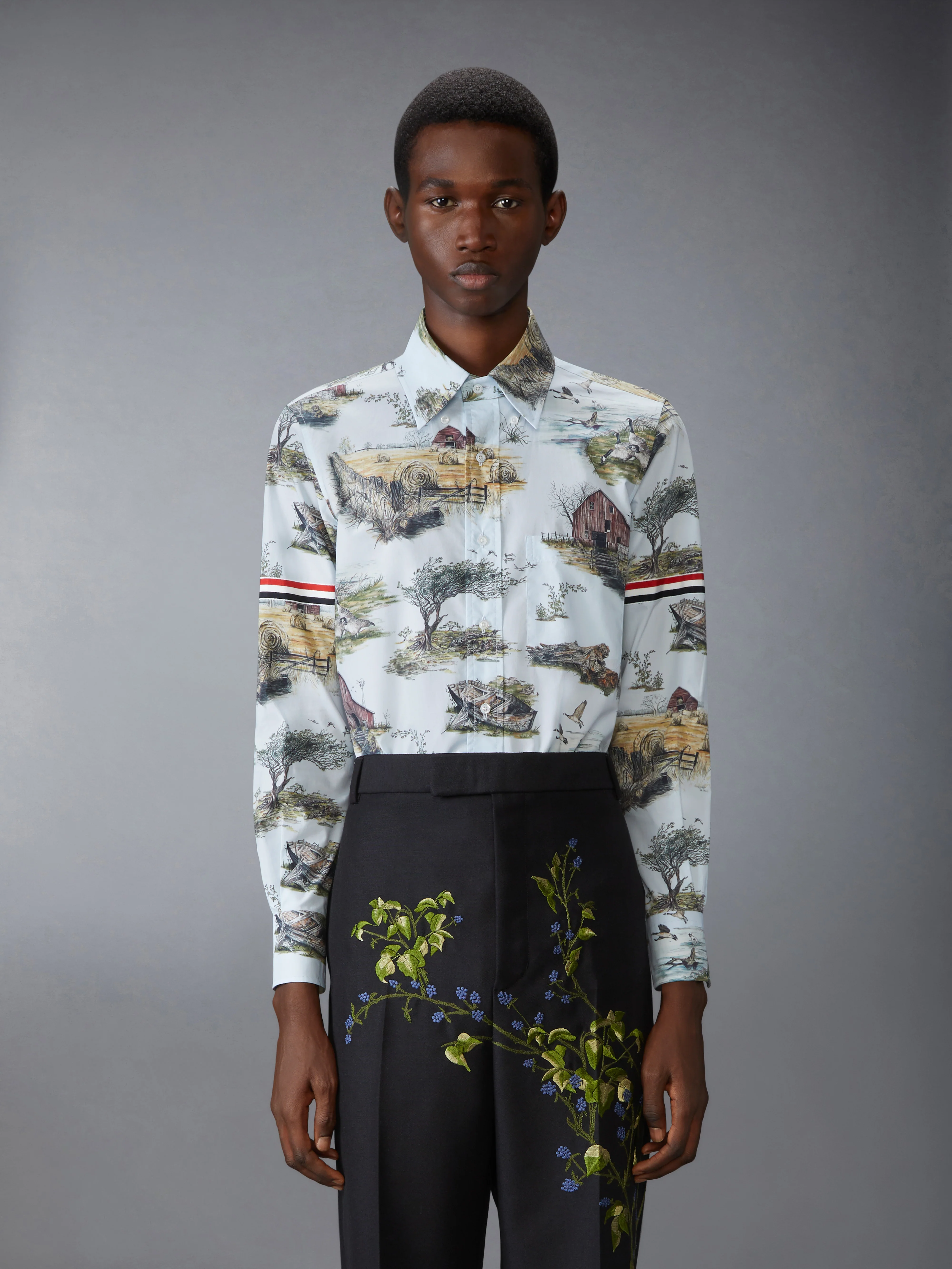 SCENIC TOILE COTTON POPLIN SHIRT