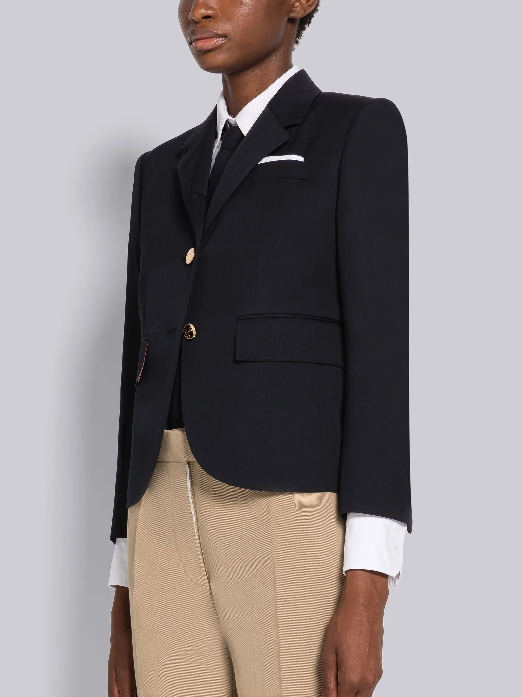 WOOL GABARDINE HIGH ARMHOLE SPORT COAT