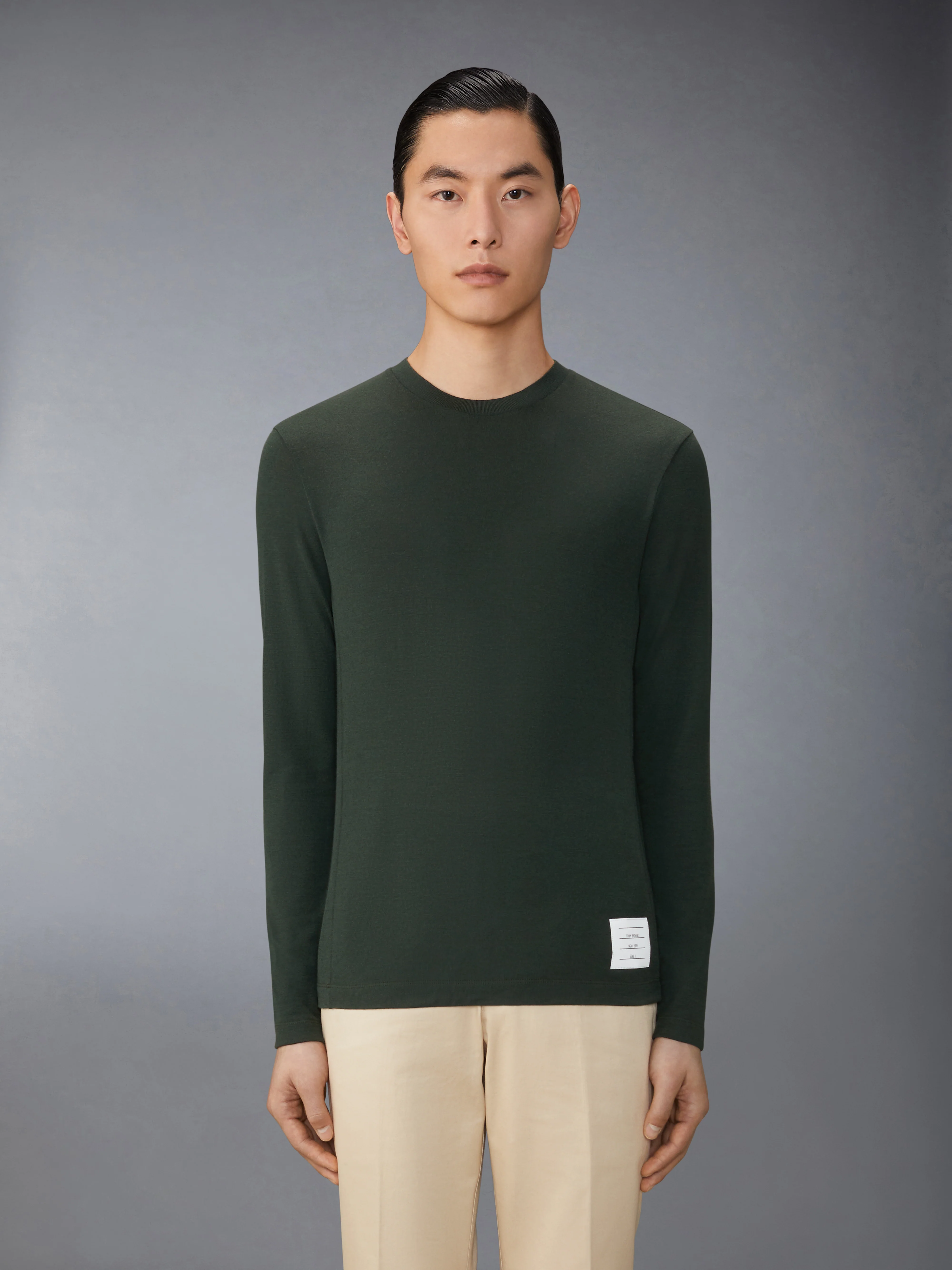 Wool Jersey 4-Bar Long Sleeve Tee