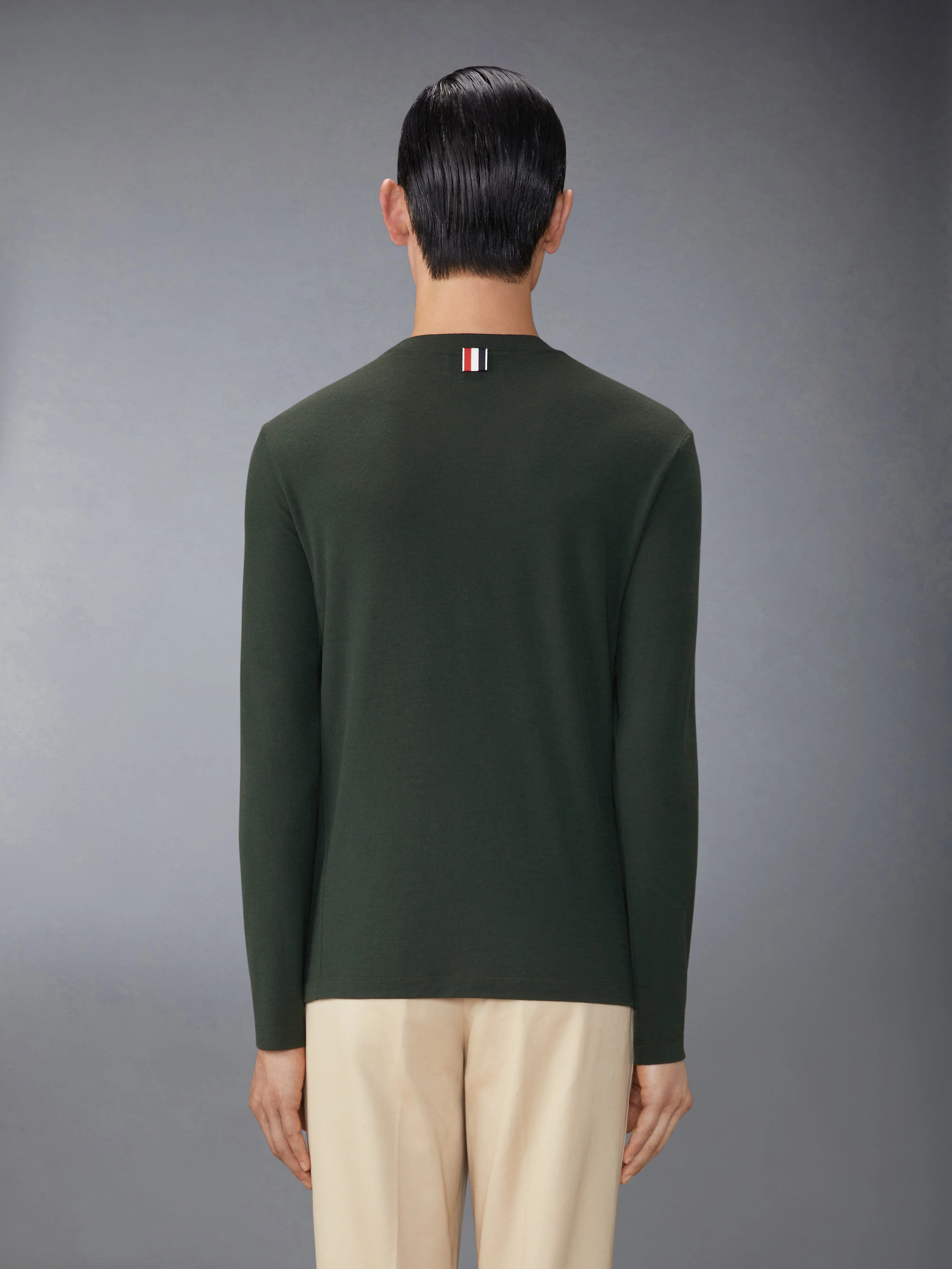 Wool Jersey 4-Bar Long Sleeve Tee