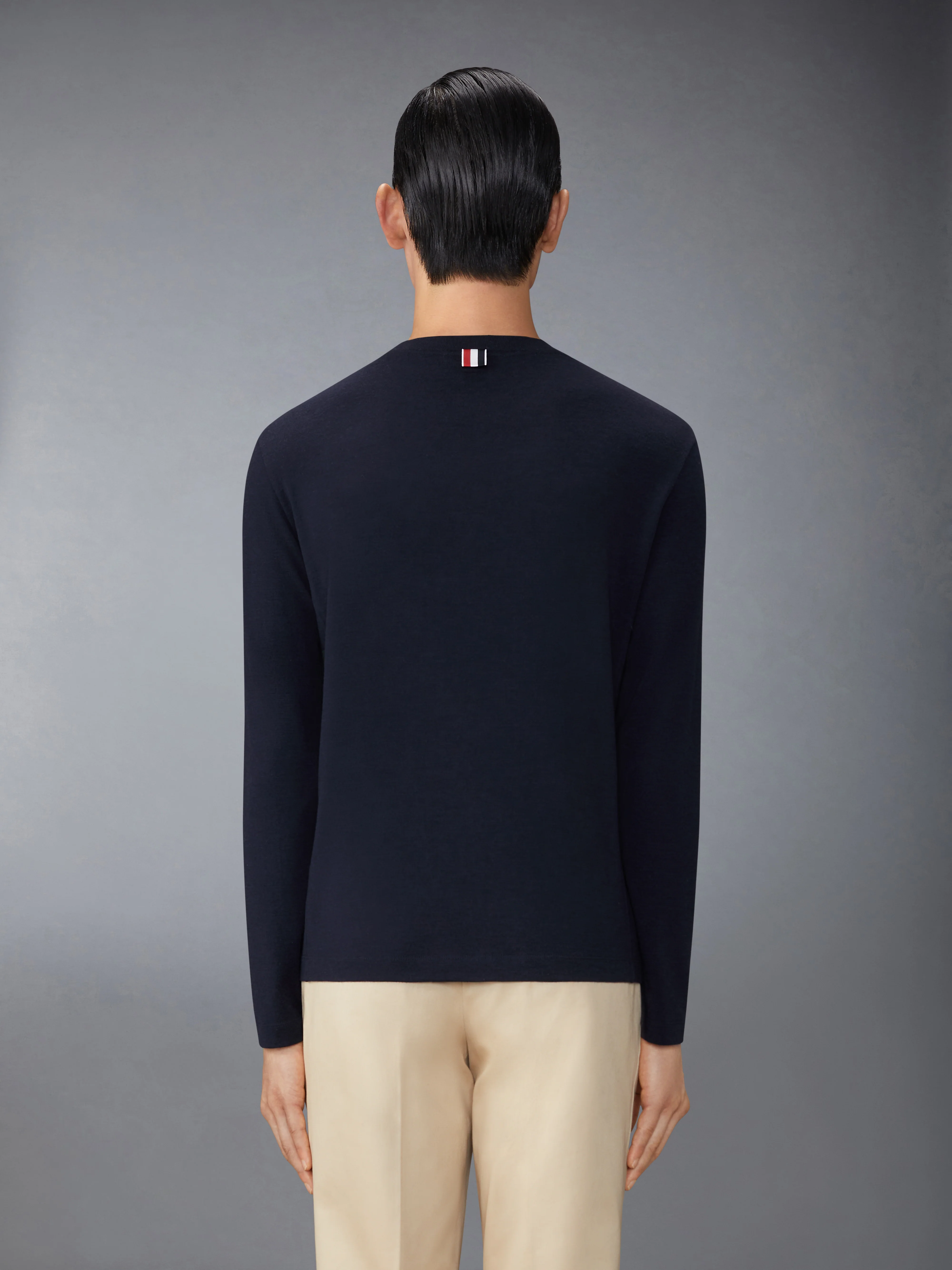 Wool Jersey 4-Bar Long Sleeve Tee