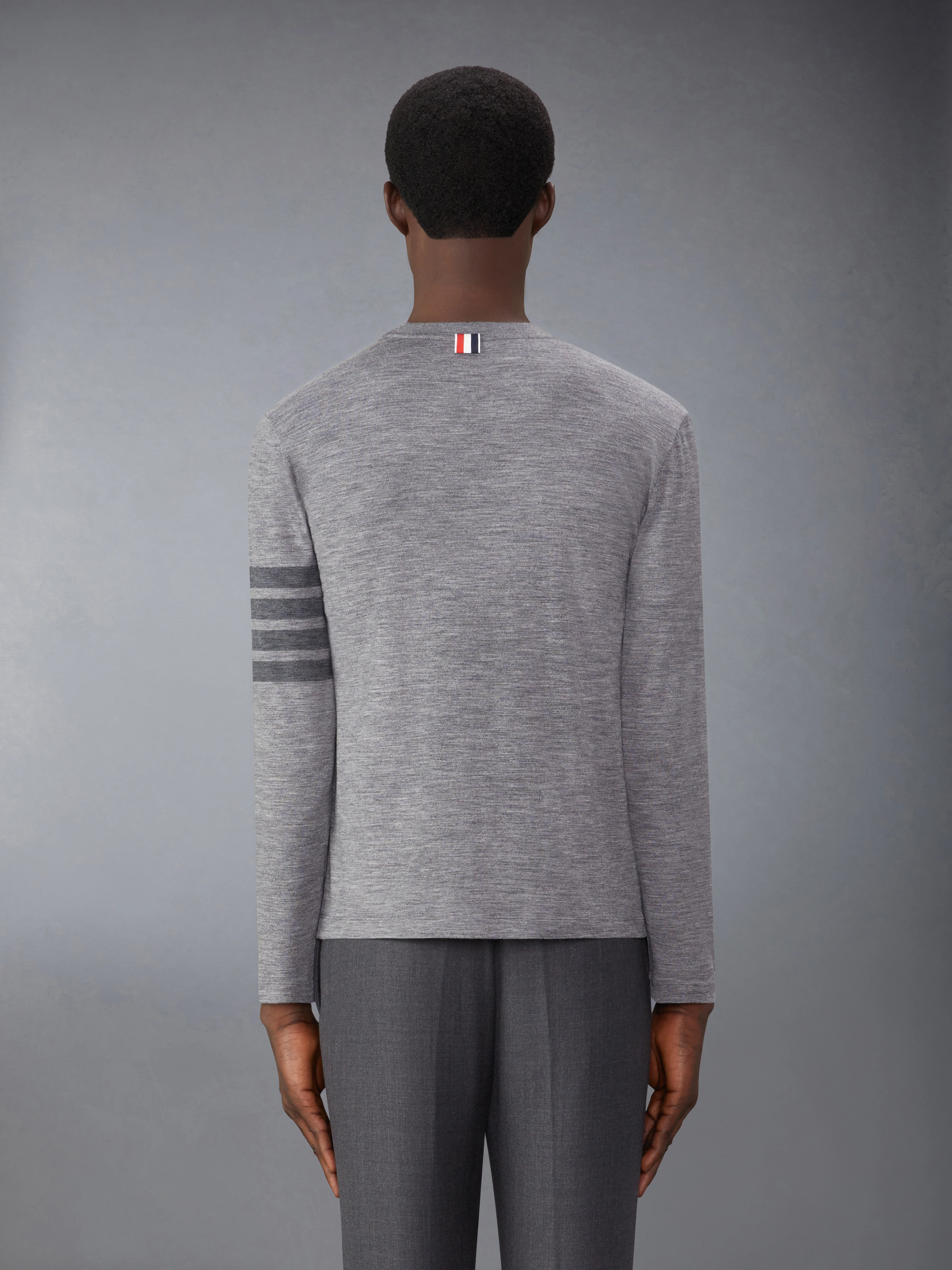 Wool Jersey 4-Bar Long Sleeve Tee