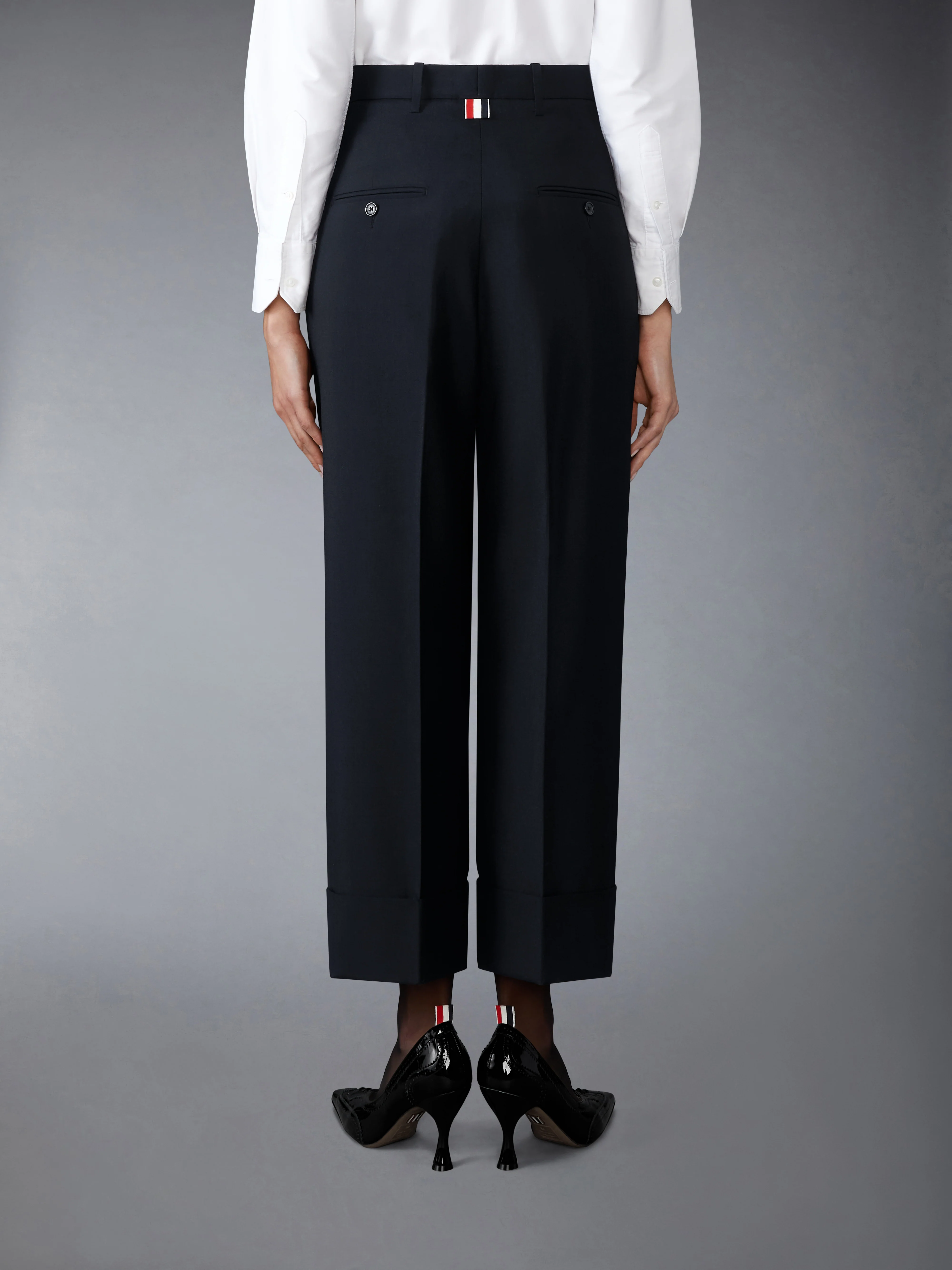 SCHOOL UNIFORM PLAIN WEAVE DOUBLE PLEAT TROUSER