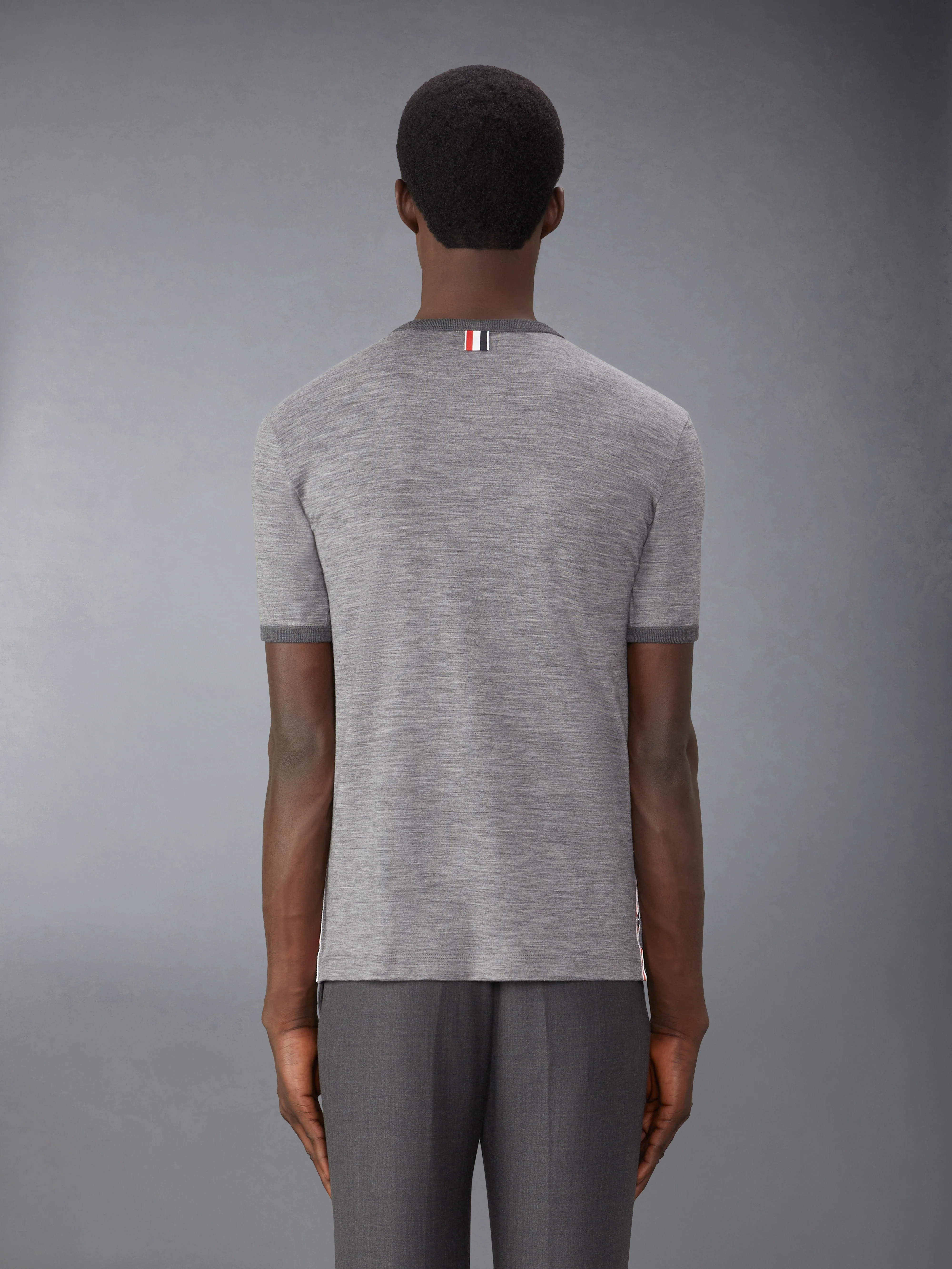 WOOL JERSEY RINGER TEE