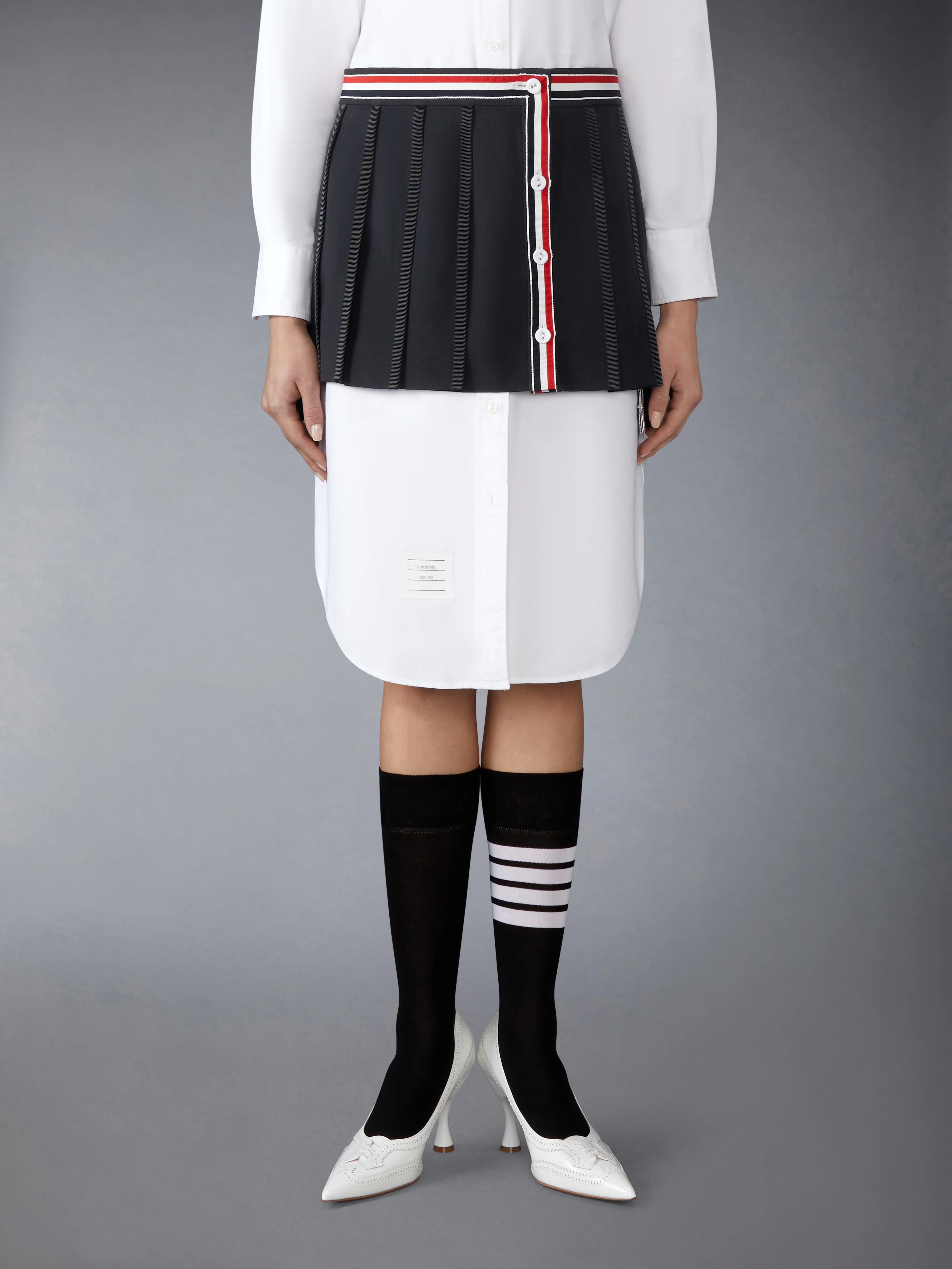 SCHOOL UNIFORM PLAIN WEAVE MINI PLEATED WRAP SKIRT