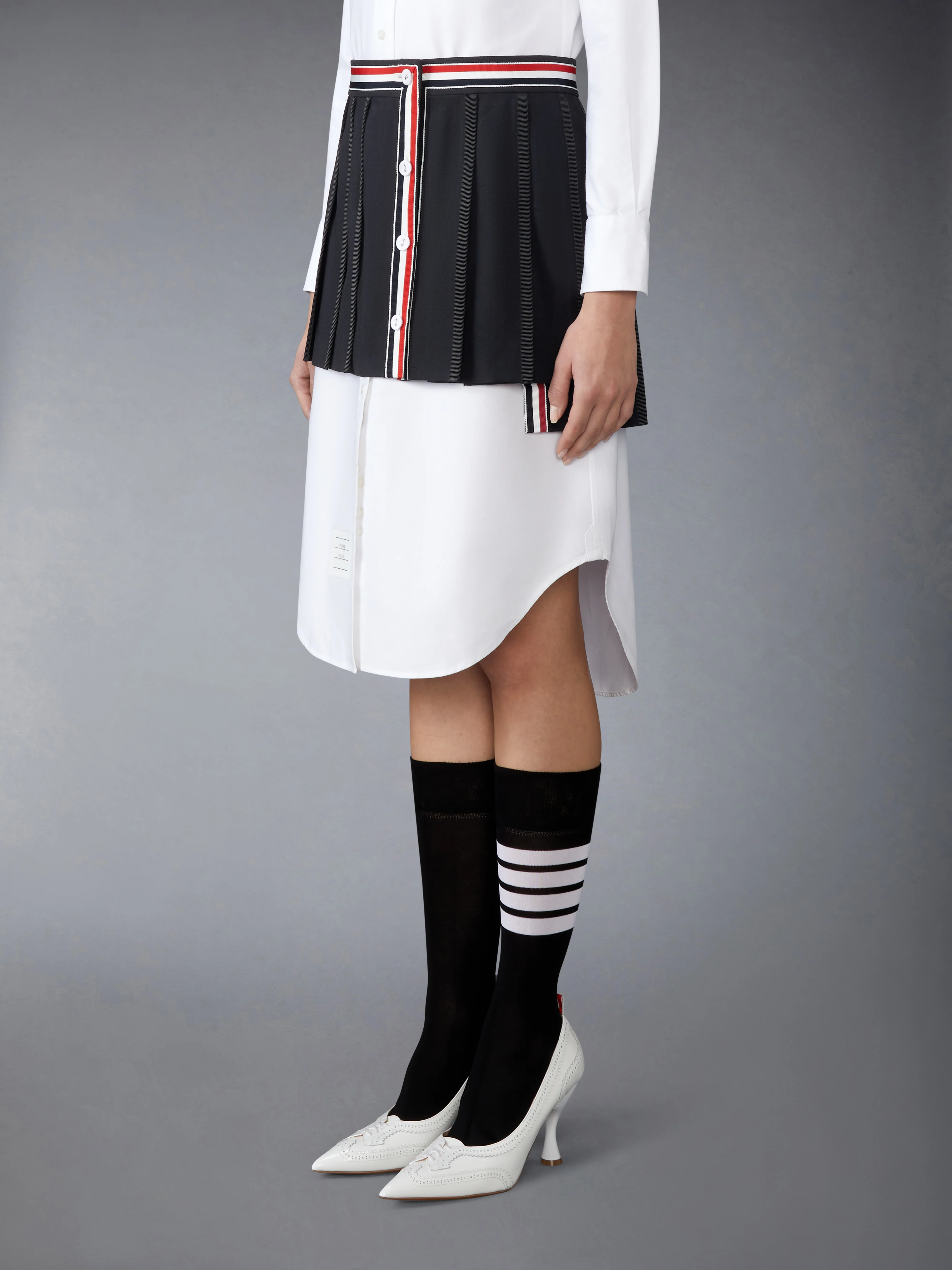 SCHOOL UNIFORM PLAIN WEAVE MINI PLEATED WRAP SKIRT