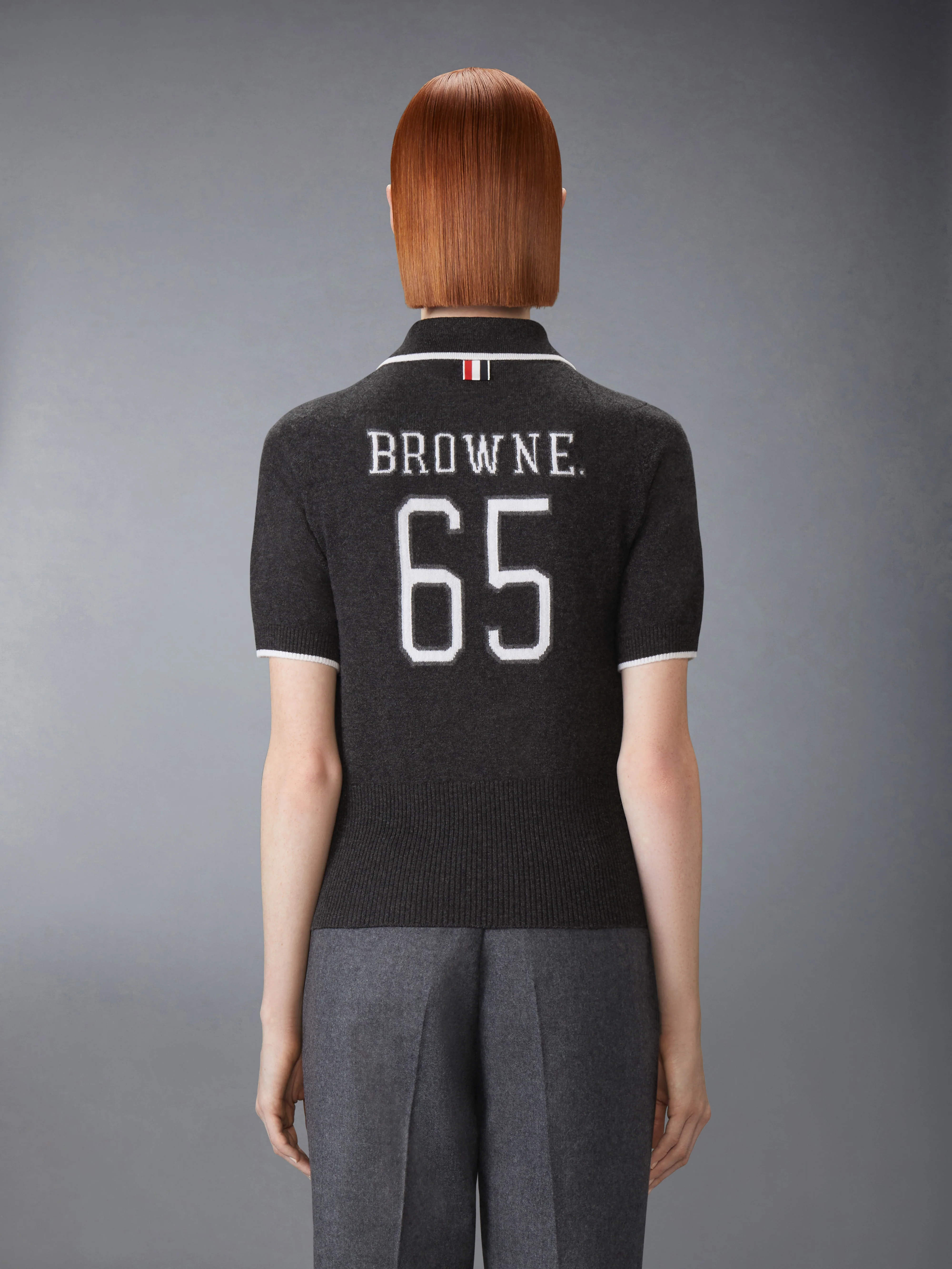 BROWNE 65 JERSEY INTARSIA CASHMERE POLO