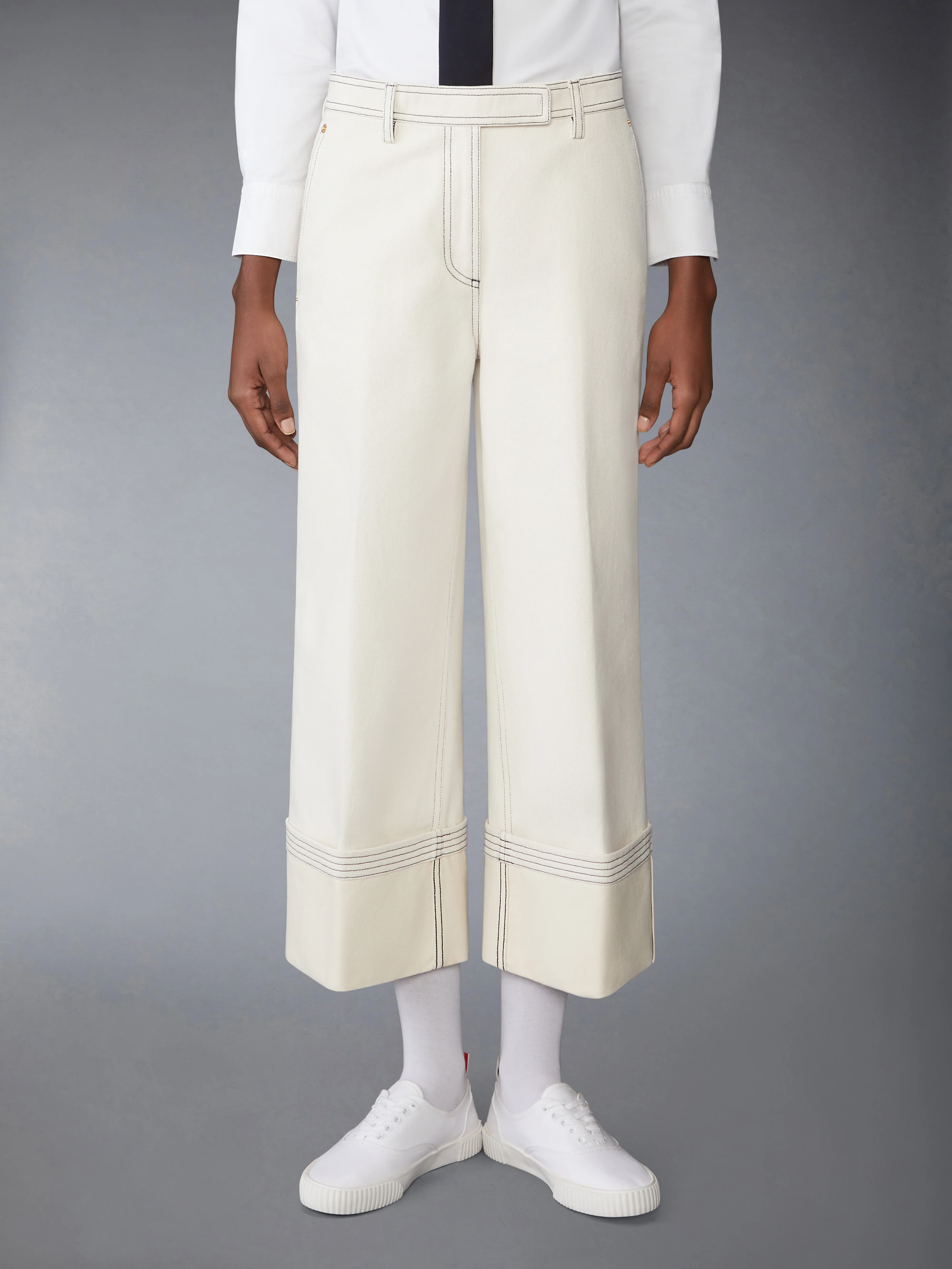 SELVEDGE DENIM WIDE LEG TROUSER