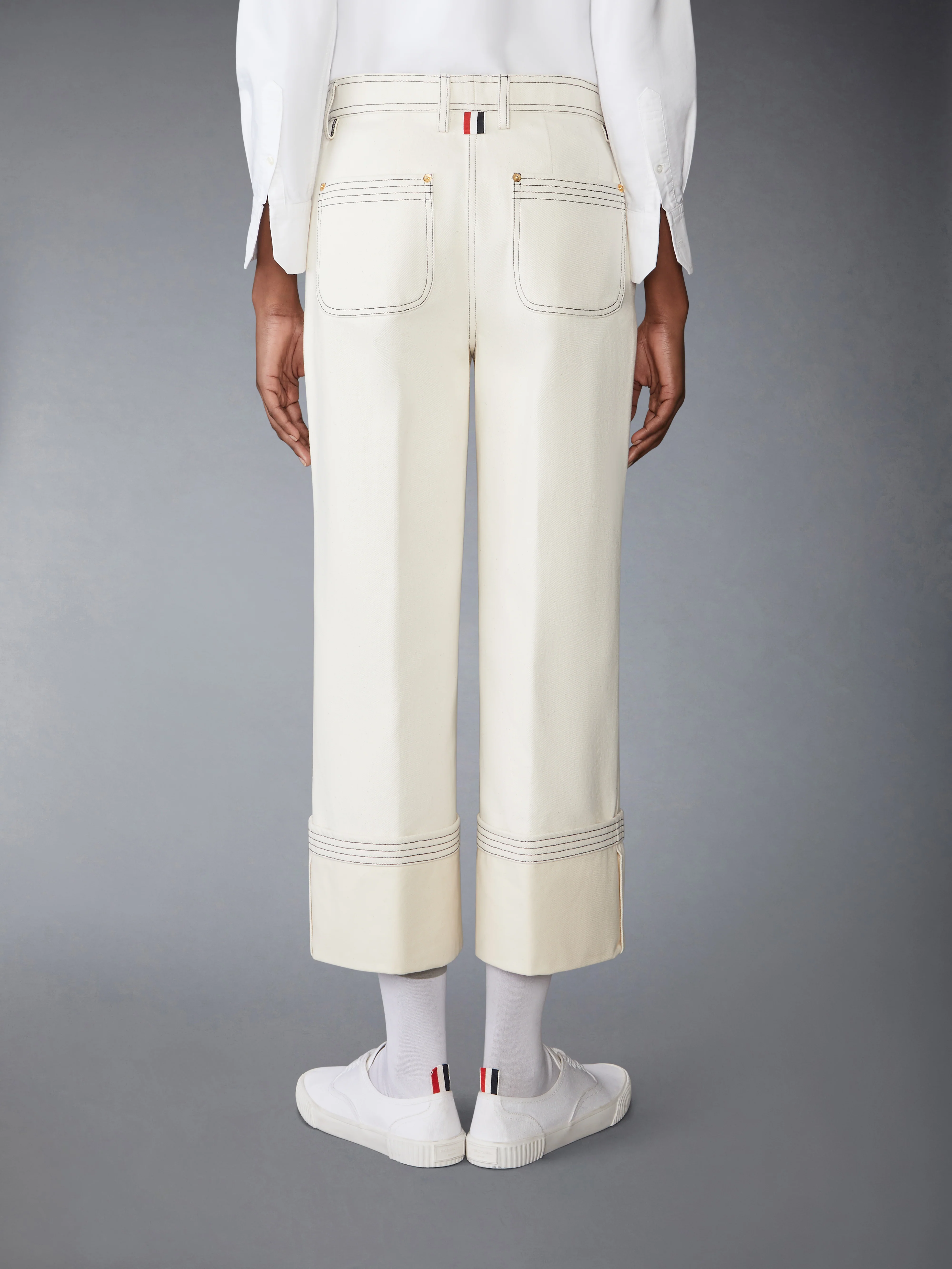 SELVEDGE DENIM WIDE LEG TROUSER